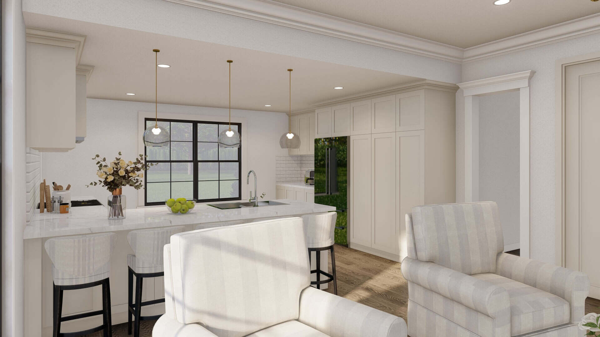Kitchen: Breakfast Bar of this 3-Bedroom,1363 Sq Ft Plan -193-1365