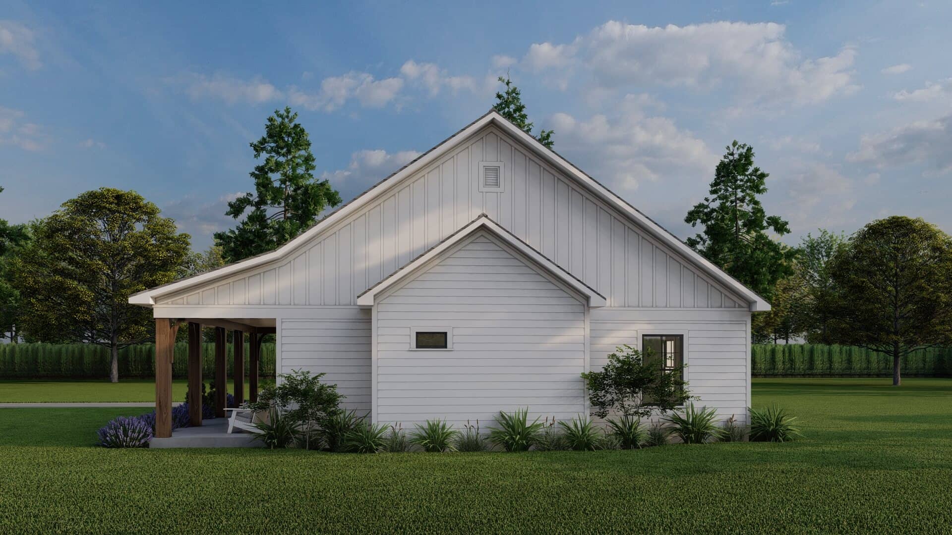 Right Side View of this 3-Bedroom,1363 Sq Ft Plan -193-1365