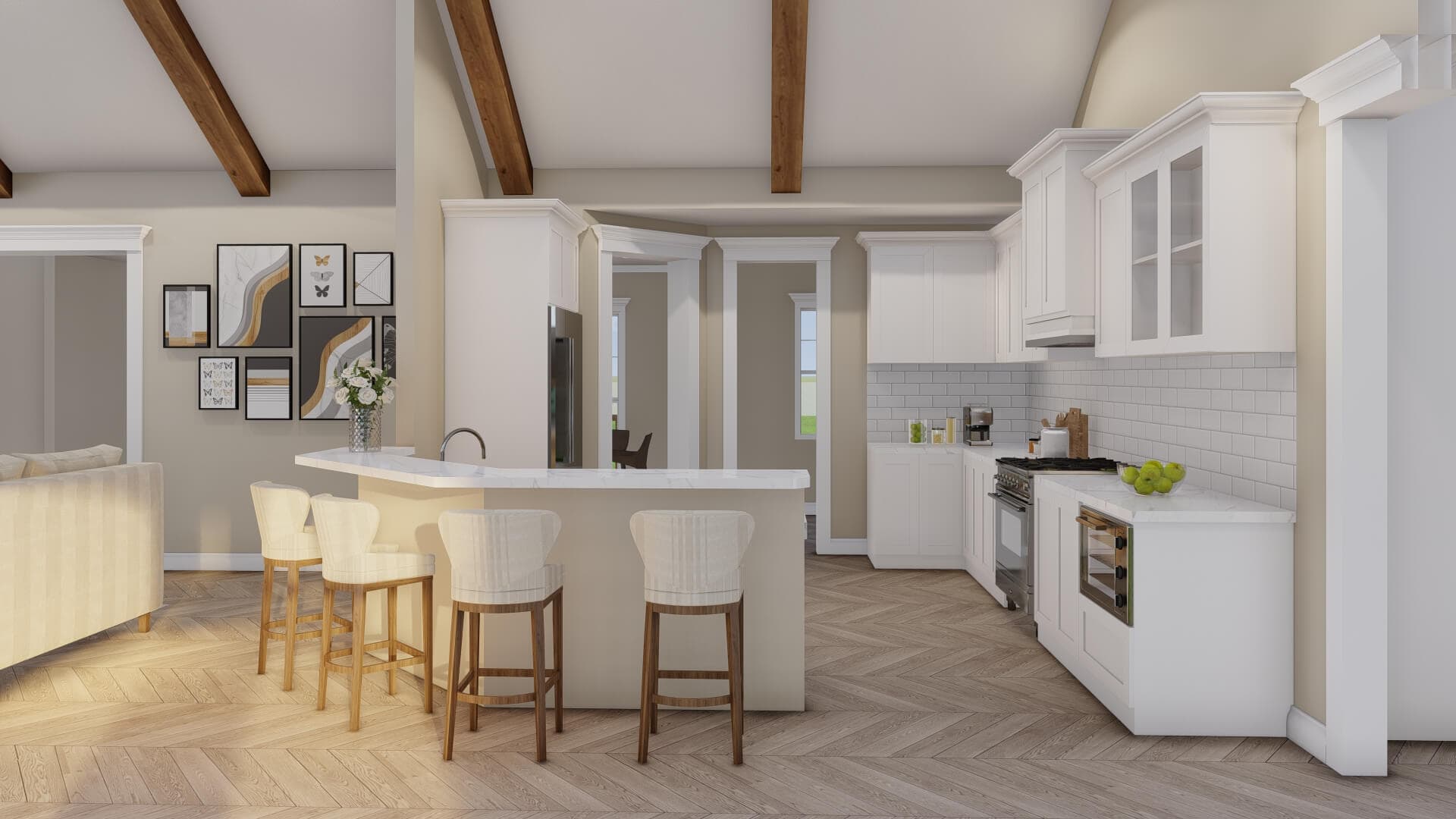 Kitchen: Breakfast Bar of this 4-Bedroom,3369 Sq Ft Plan -193-1367