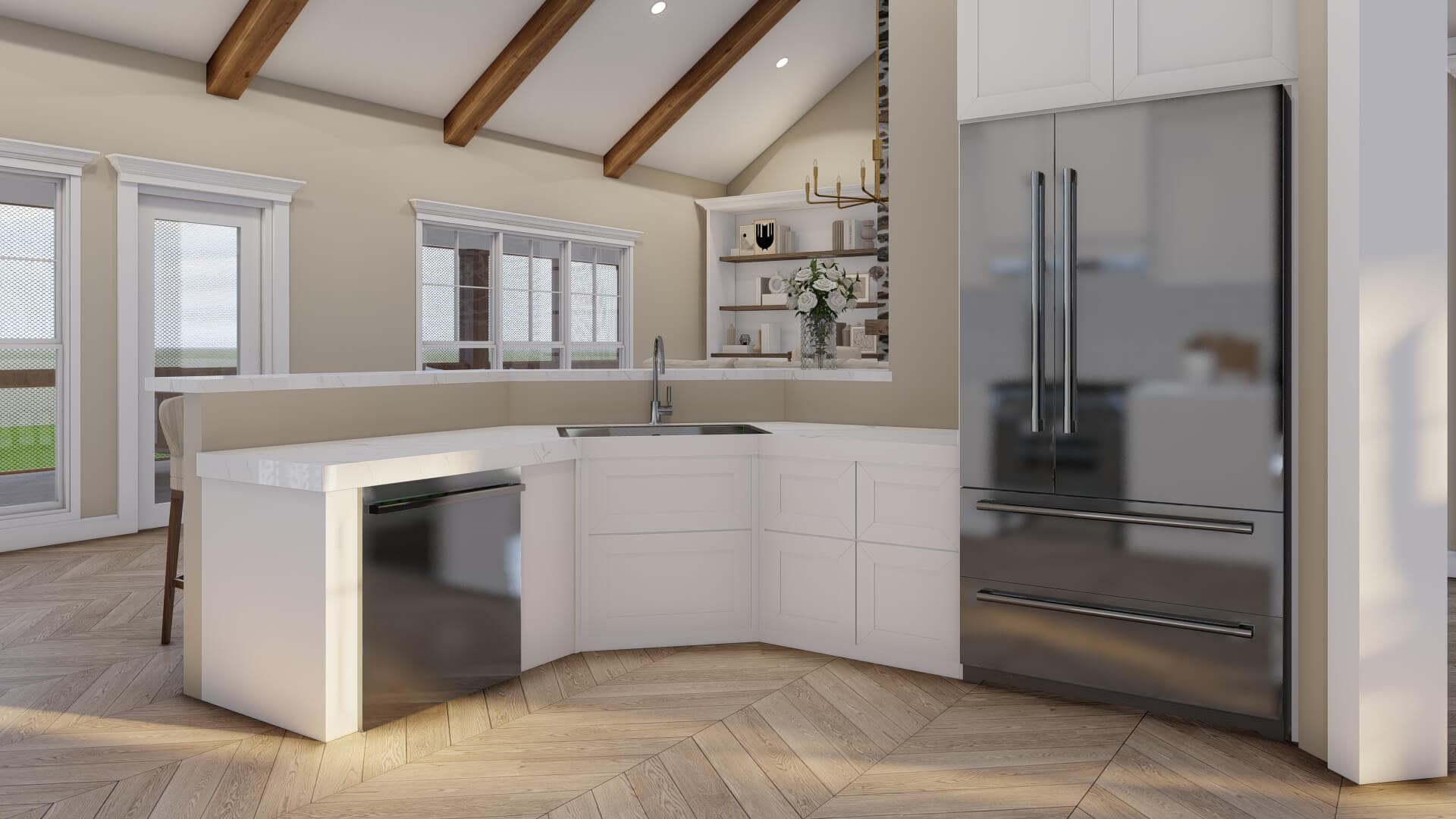 Kitchen: Breakfast Bar of this 4-Bedroom,3369 Sq Ft Plan -193-1367