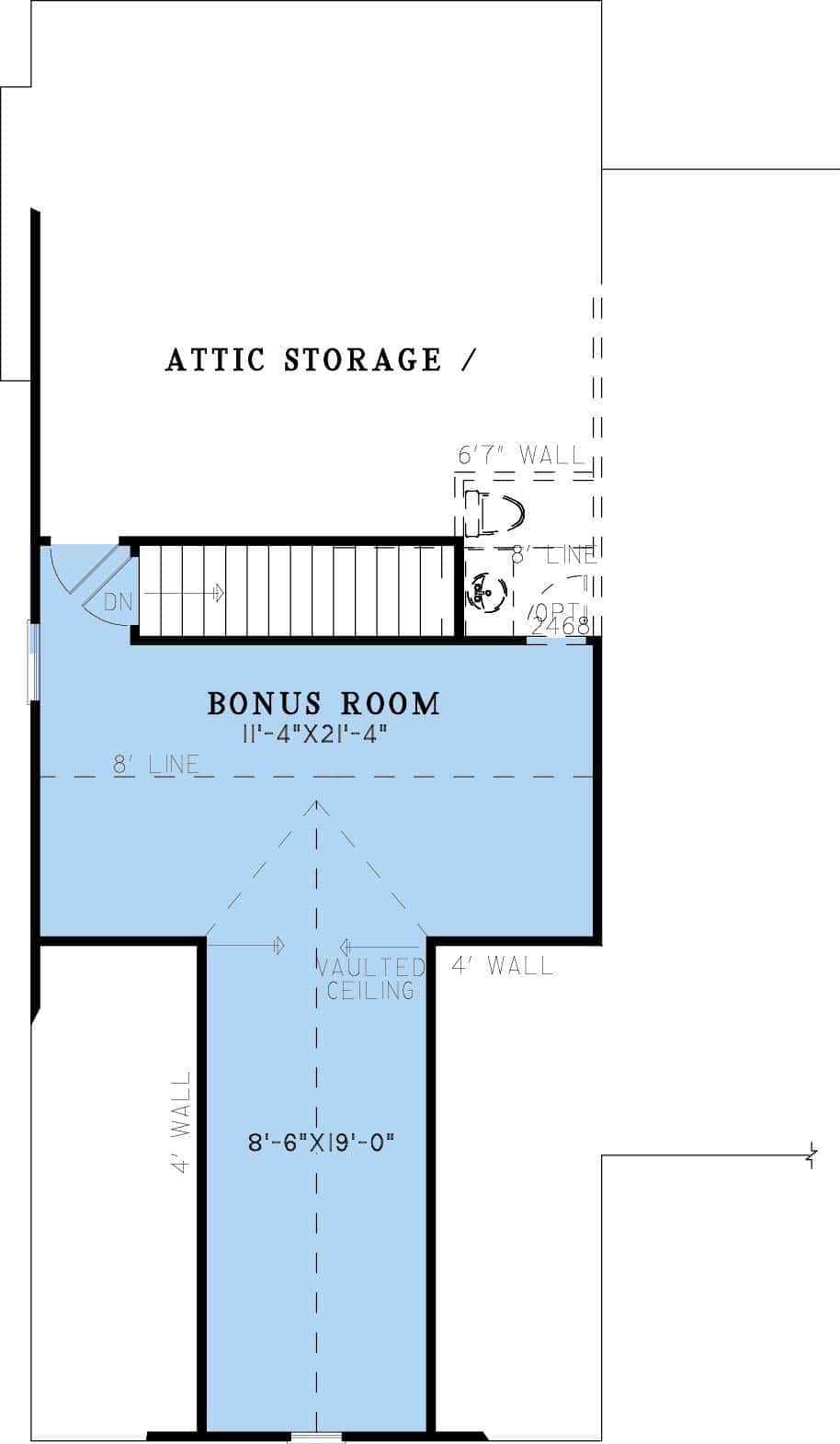Bonus Room of Farmhouse Plan #193-1367