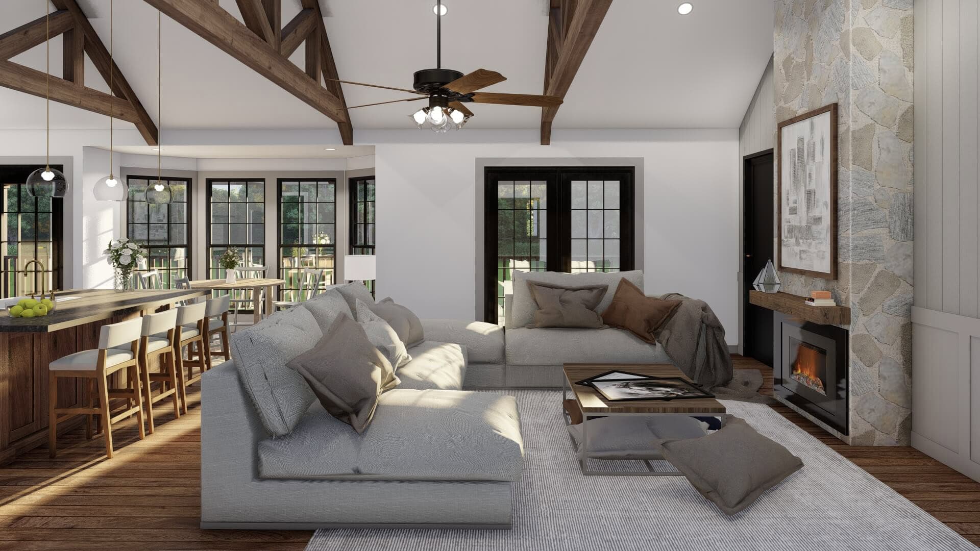 Great Room of this 3-Bedroom,1653 Sq Ft Plan -193-1368