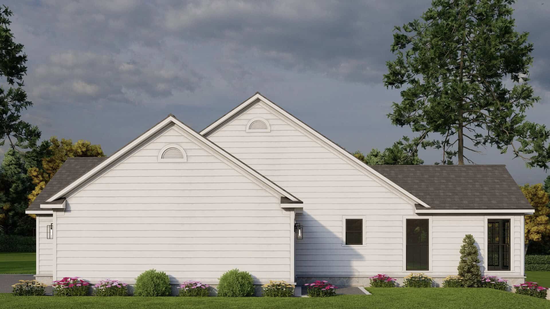 Right Side View of this 3-Bedroom,1653 Sq Ft Plan -193-1368