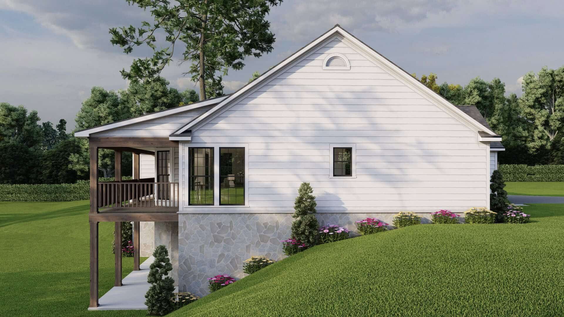 Left Side View of this 3-Bedroom,1653 Sq Ft Plan -193-1368