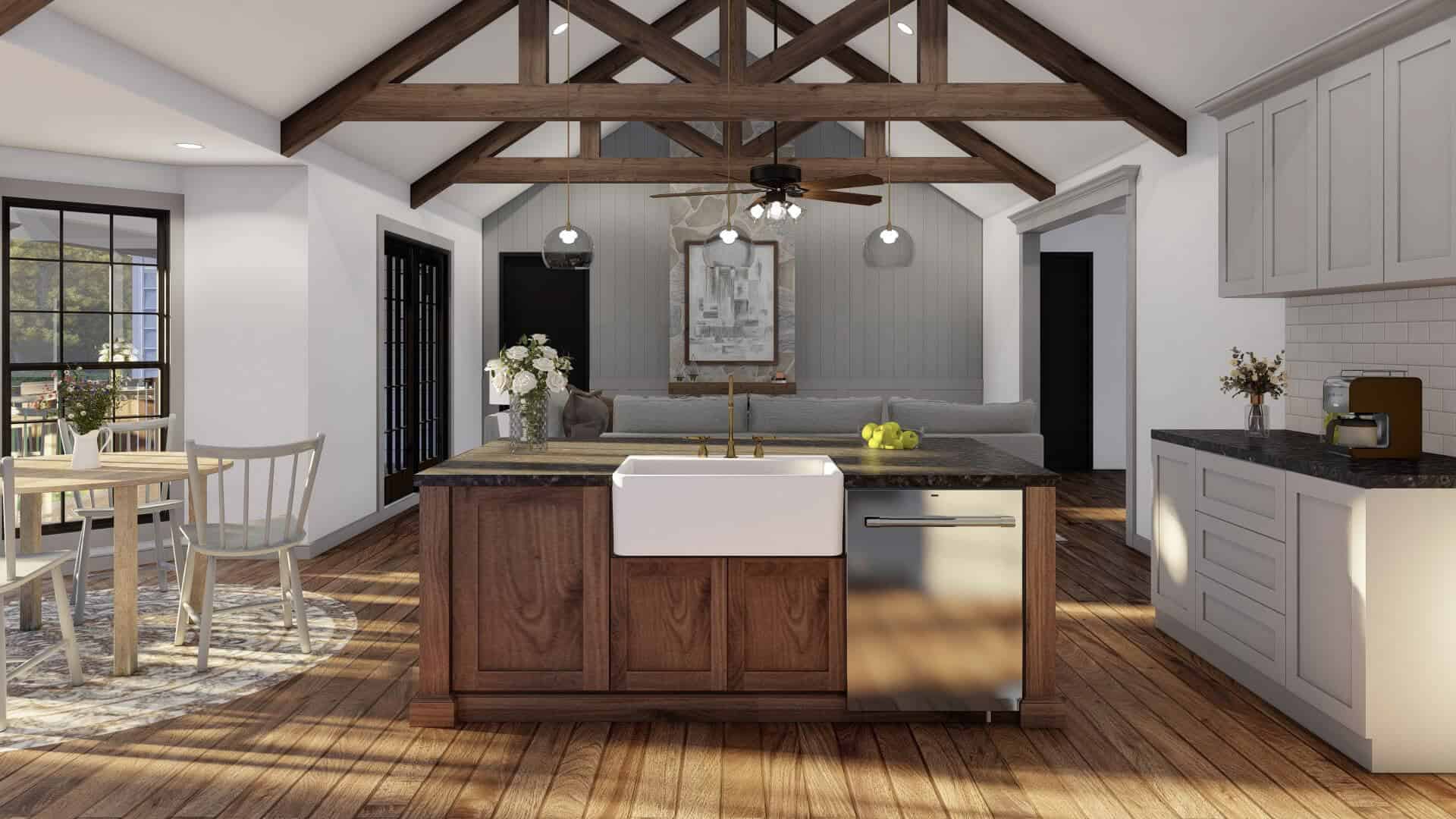 Kitchen: Kitchen Island of this 3-Bedroom,1653 Sq Ft Plan -193-1368