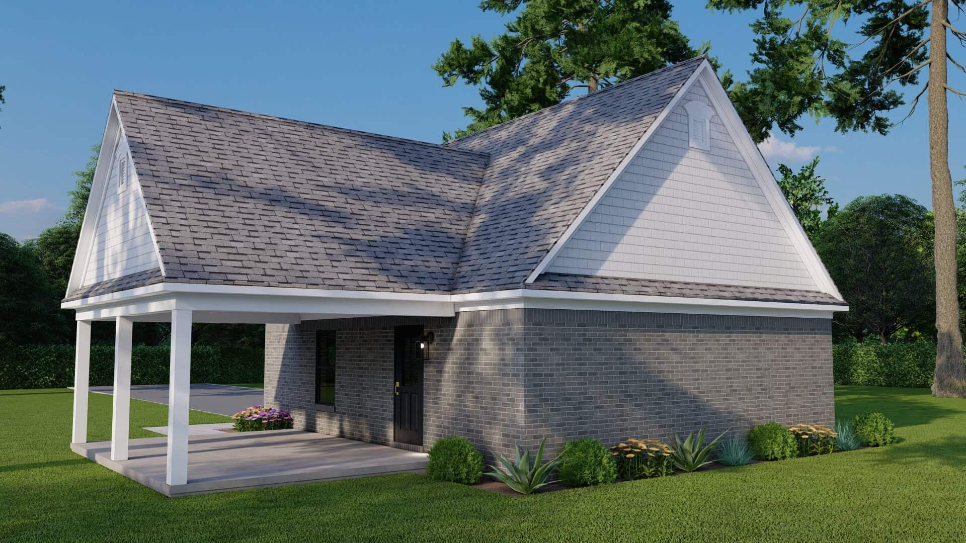 Rear View of this 0-Bedroom,1 Sq Ft Plan -193-1369