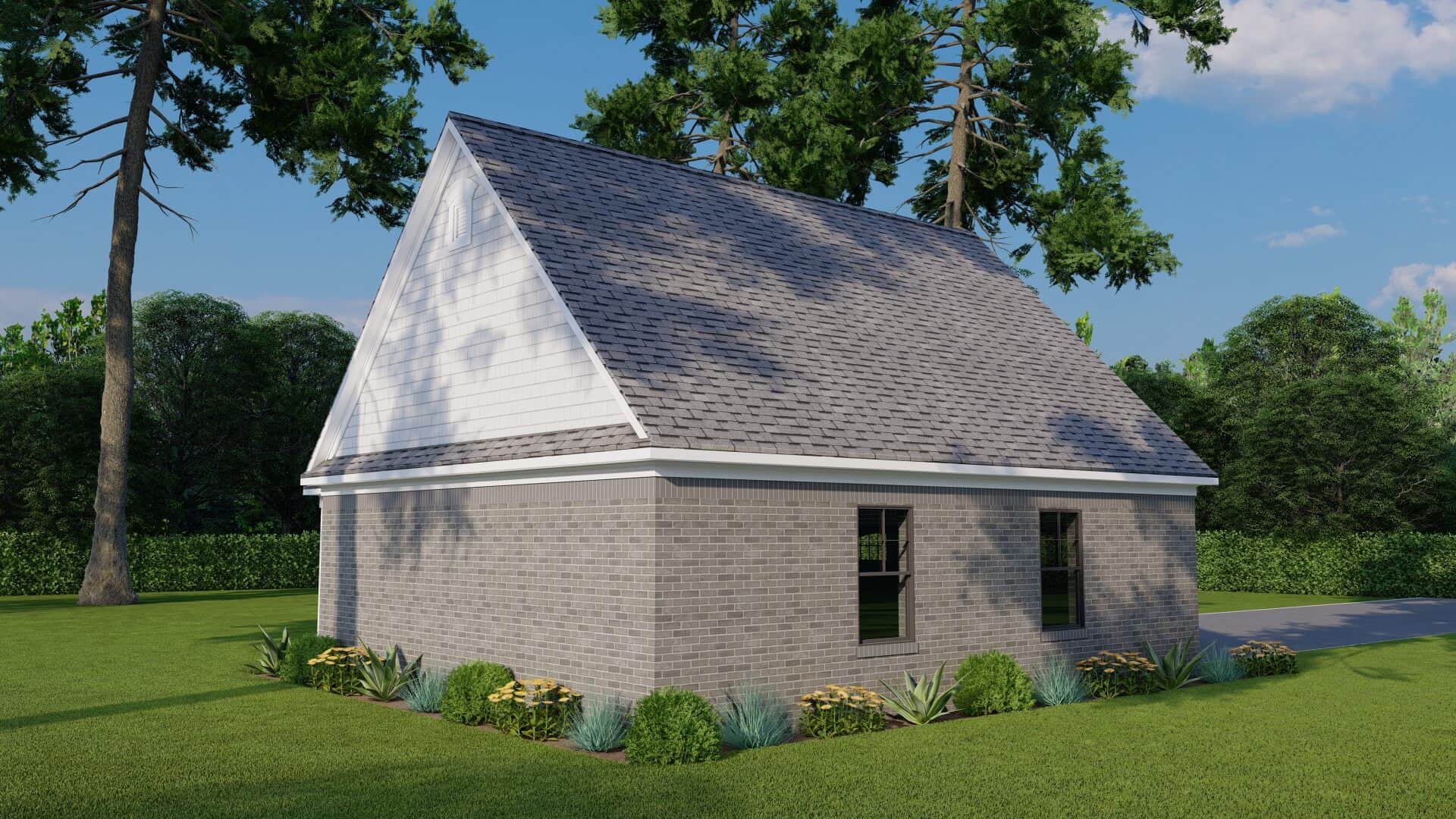 Rear View of this 0-Bedroom,1 Sq Ft Plan -193-1369