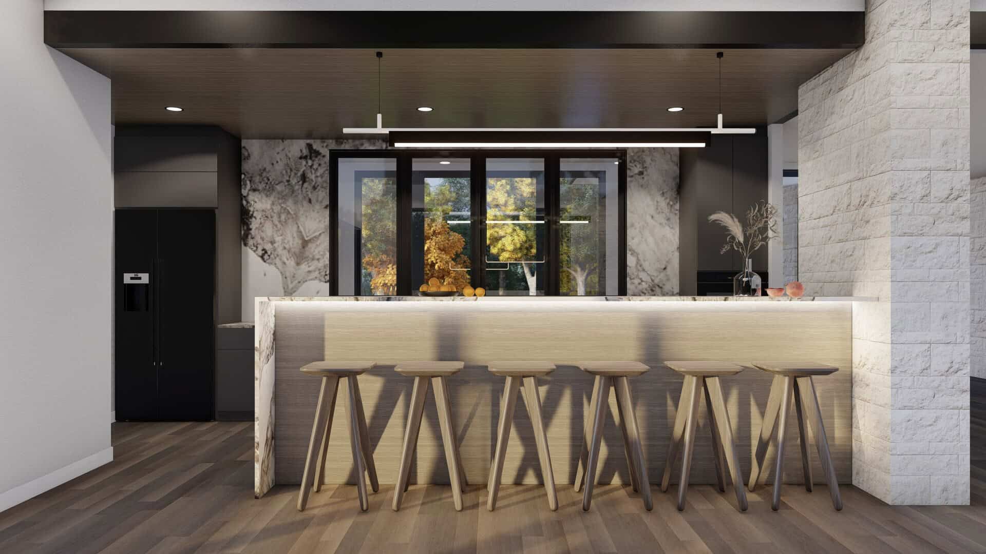 Kitchen: Breakfast Bar of this 4-Bedroom,4367 Sq Ft Plan -193-1370