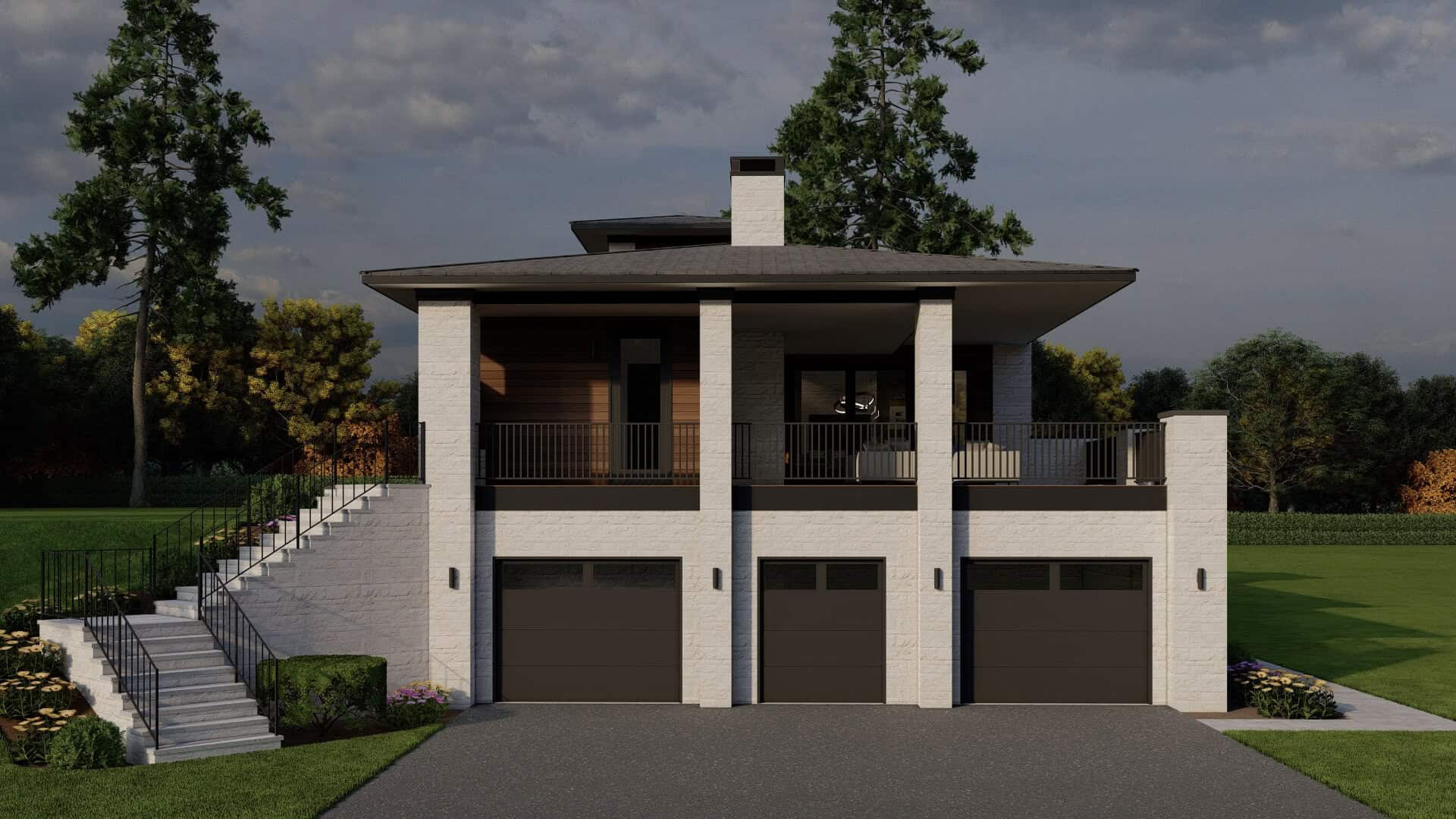 Right Side View of this 4-Bedroom,4367 Sq Ft Plan -193-1370