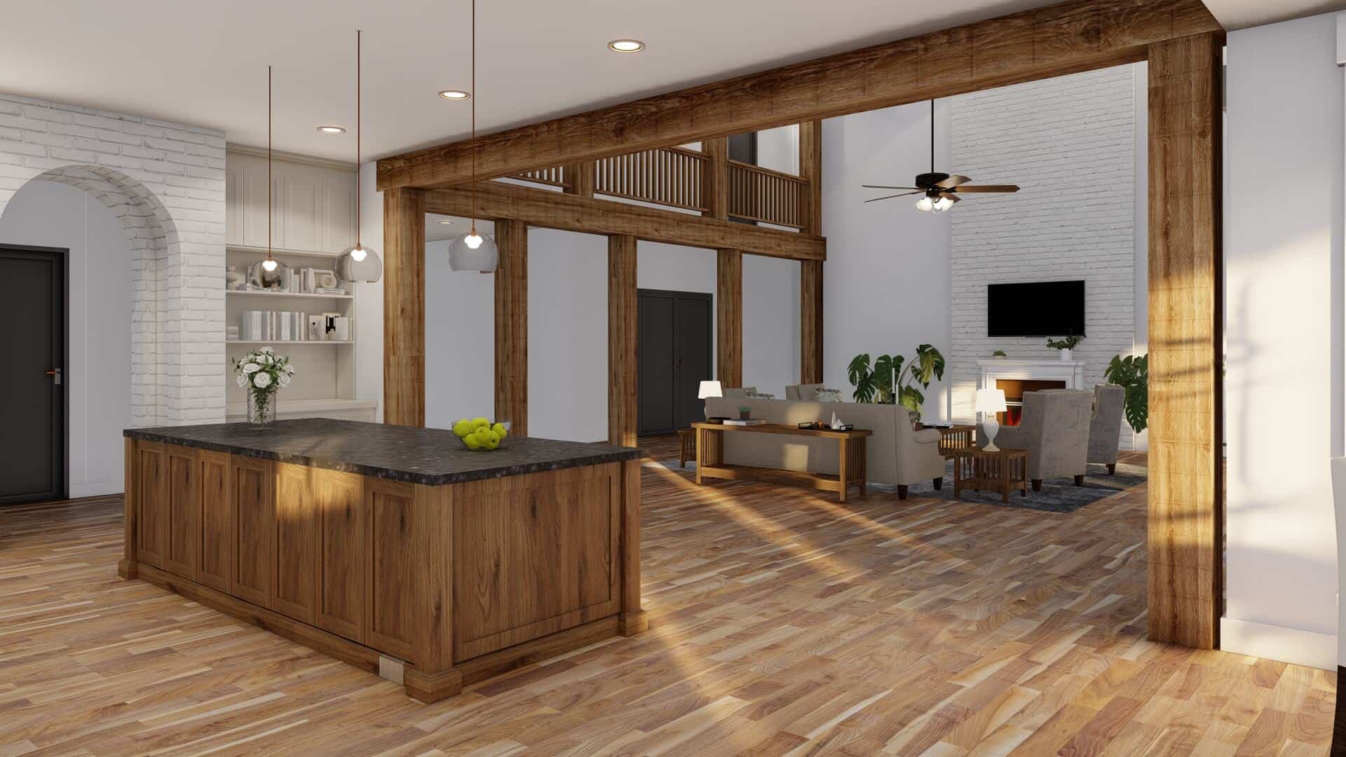 Kitchen: Kitchen Island of this 5-Bedroom,7618 Sq Ft Plan -193-1371