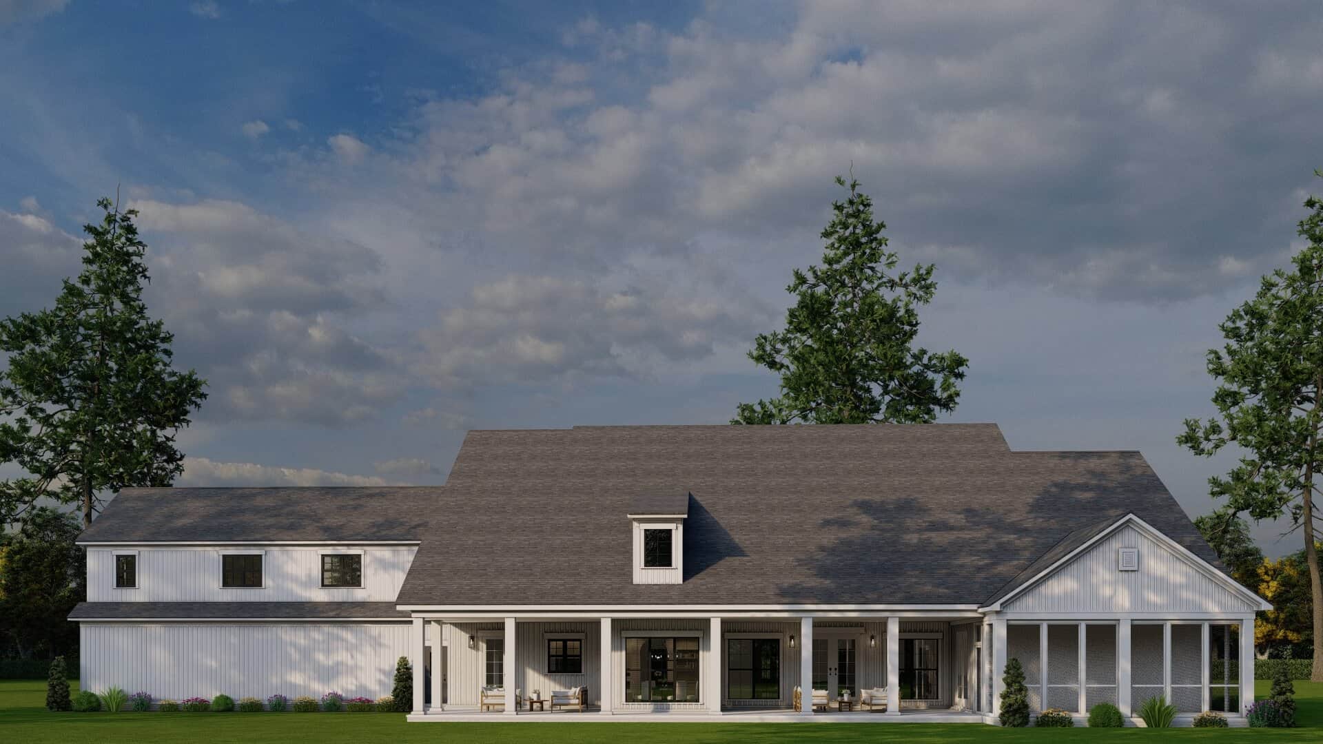 Rear View of this 5-Bedroom,7618 Sq Ft Plan -193-1371