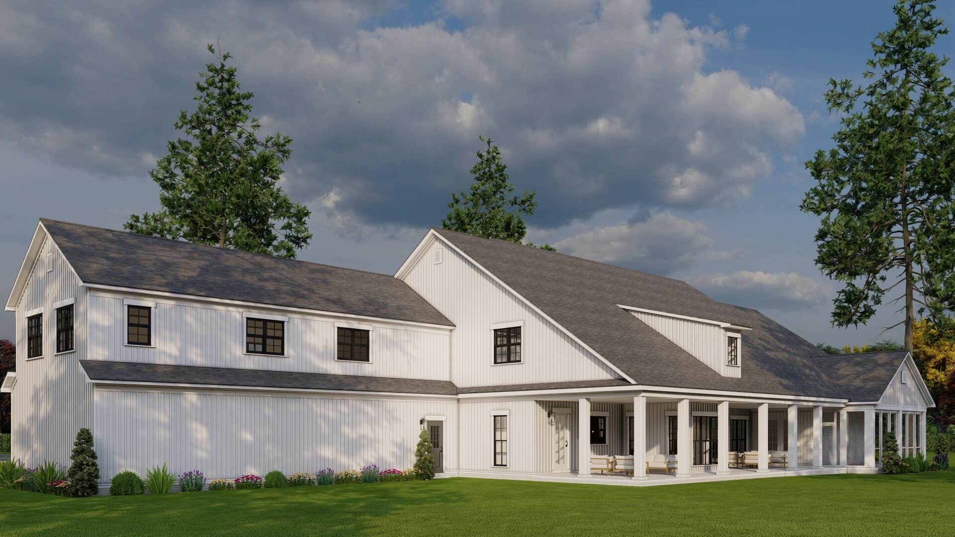 Rear View of this 5-Bedroom,7618 Sq Ft Plan -193-1371