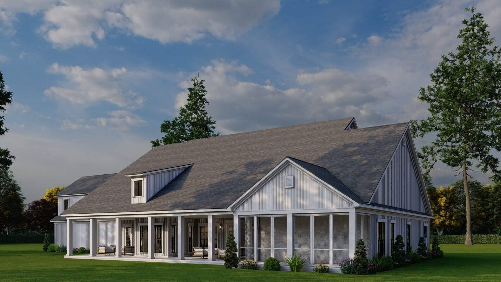 Rear View of this 5-Bedroom,7618 Sq Ft Plan -193-1371