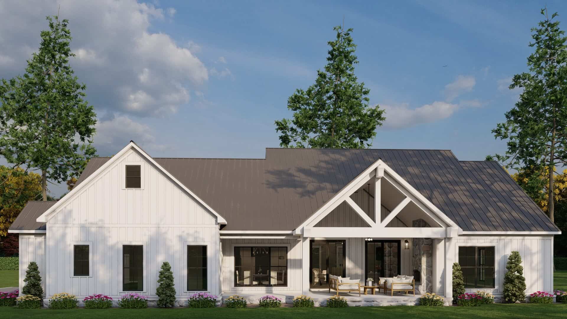 Rear View of this 4-Bedroom,2270 Sq Ft Plan -193-1372