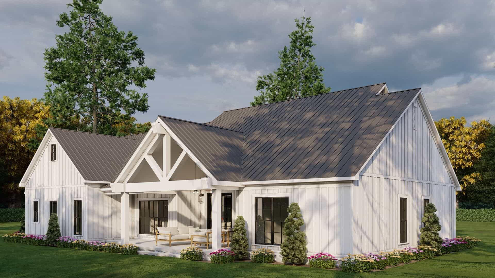 Rear View of this 4-Bedroom,2270 Sq Ft Plan -193-1372
