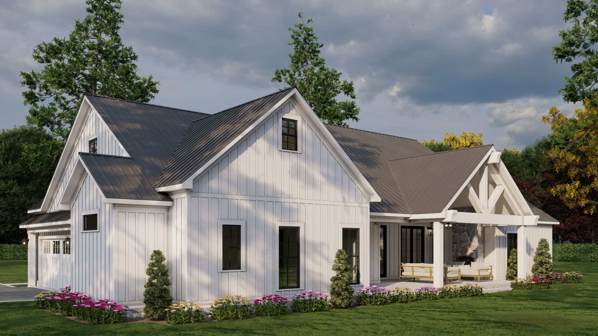 Rear View of this 4-Bedroom,2270 Sq Ft Plan -193-1372