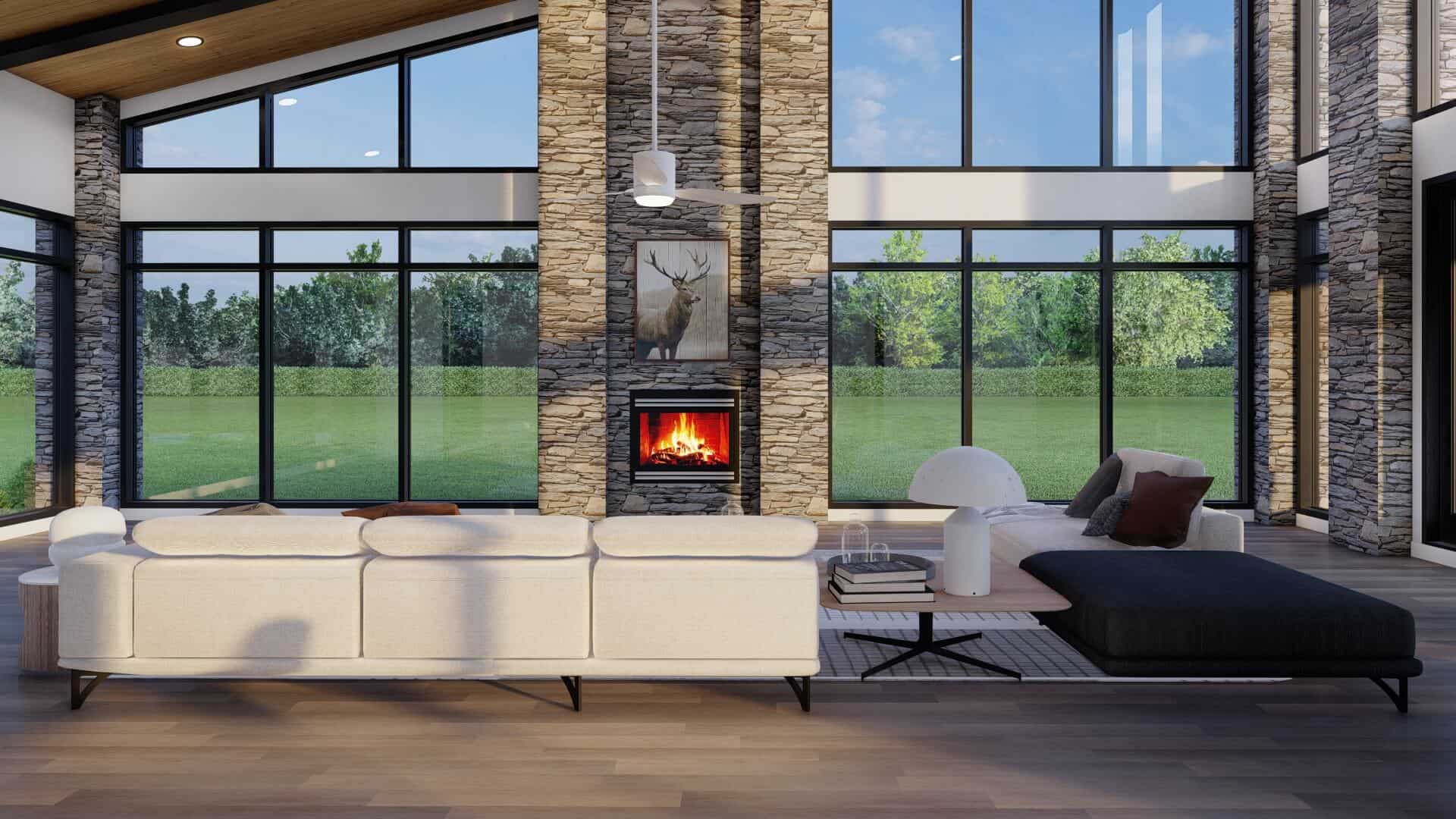 Great Room: Fireplace of this 3-Bedroom,2849 Sq Ft Plan -193-1373