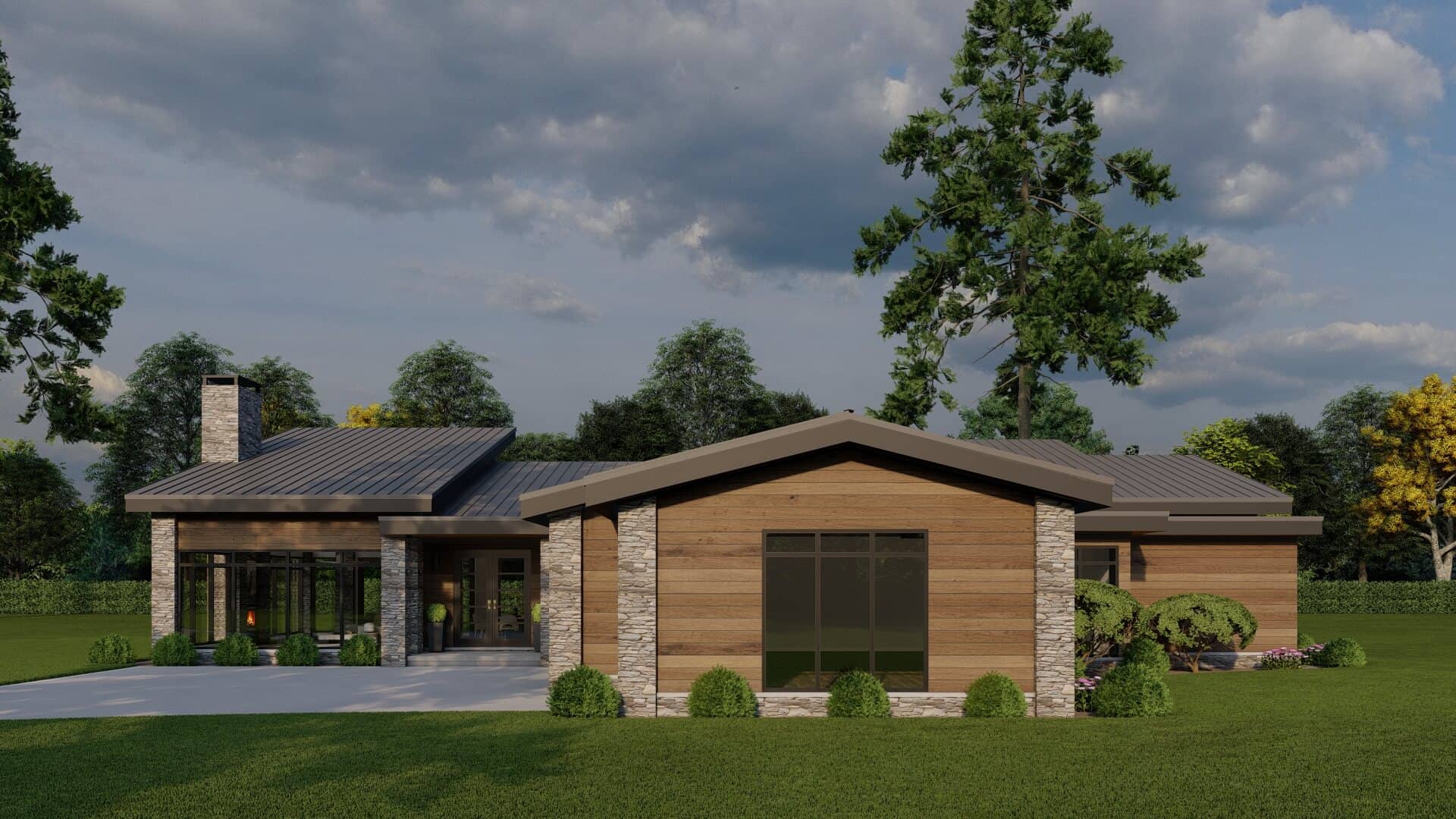 Rear View of this 3-Bedroom,2849 Sq Ft Plan -193-1373