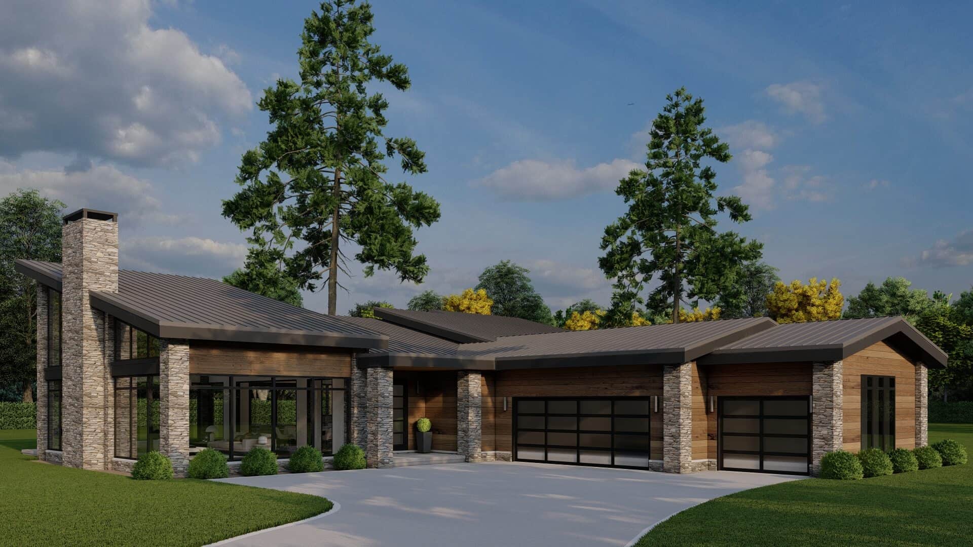 Rear View of this 3-Bedroom,2849 Sq Ft Plan -193-1373