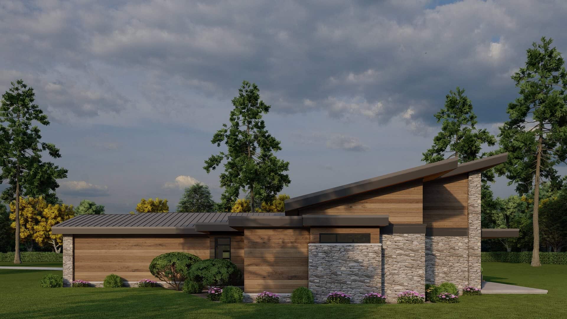 Rear View of this 3-Bedroom,2849 Sq Ft Plan -193-1373