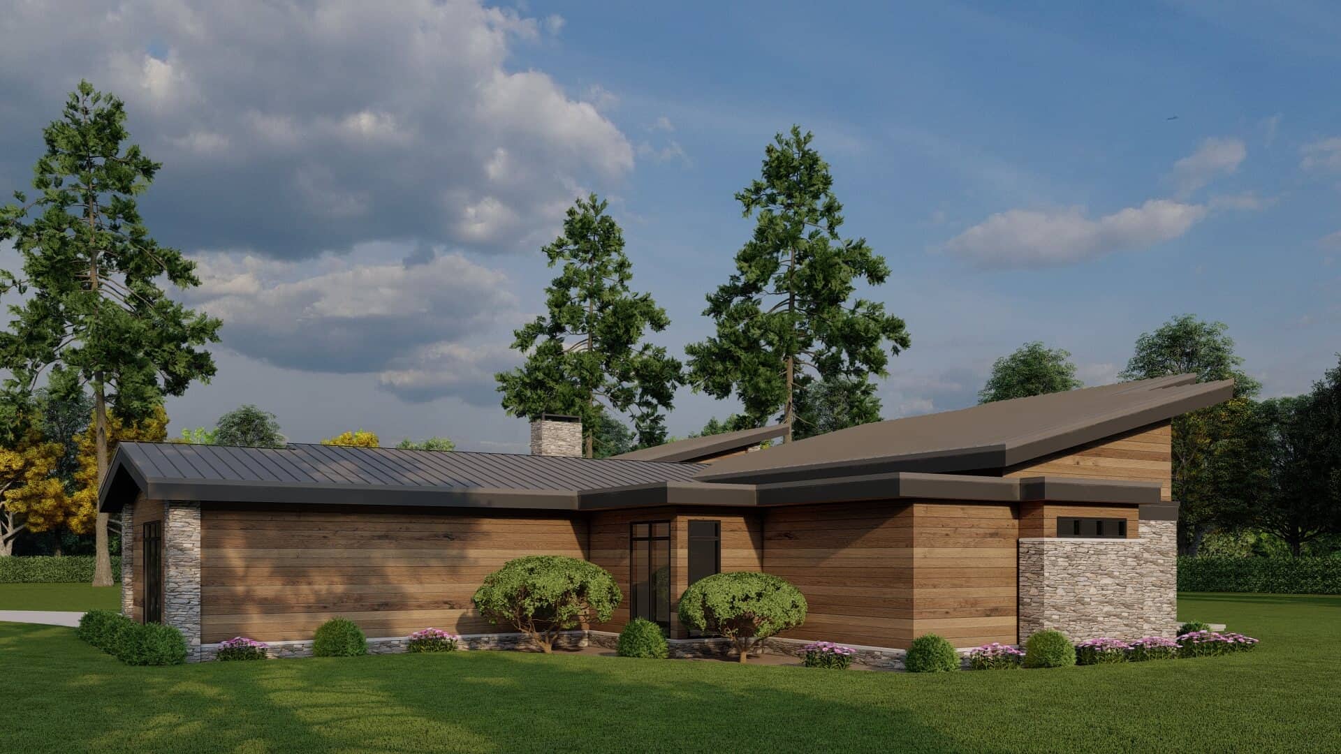 Rear View of this 3-Bedroom,2849 Sq Ft Plan -193-1373