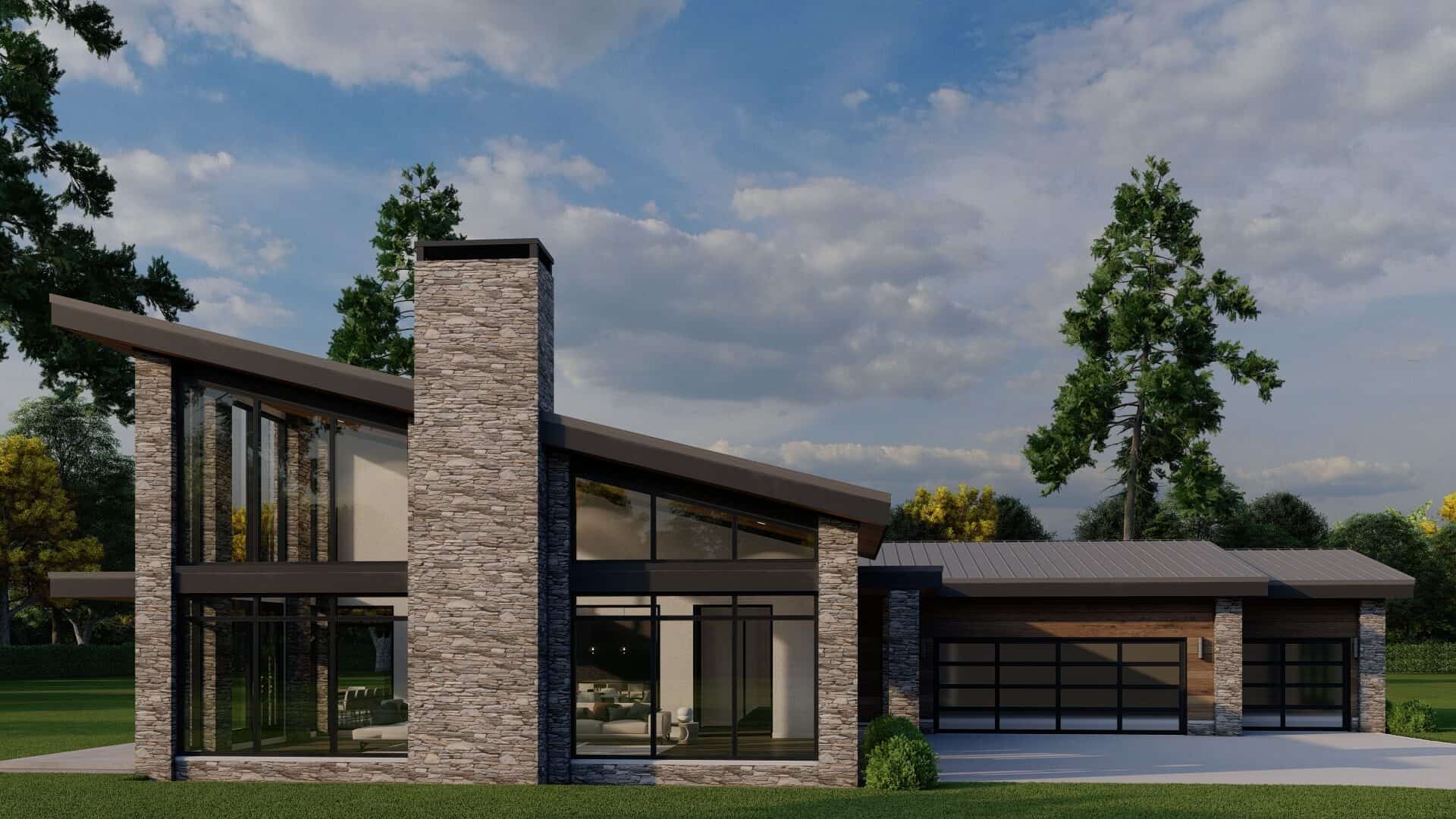 Right Side View of this 3-Bedroom,2849 Sq Ft Plan -193-1373
