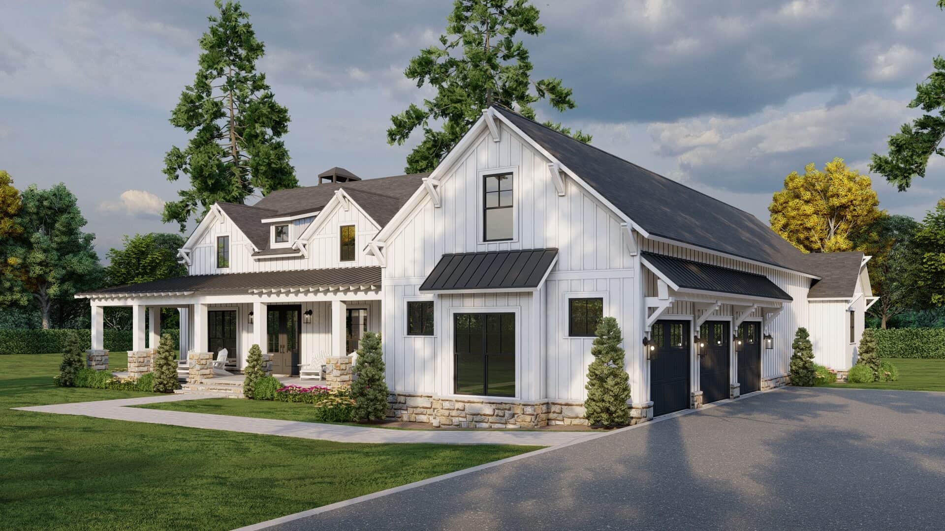 Right Side View of this 3-Bedroom,2849 Sq Ft Plan -193-1374