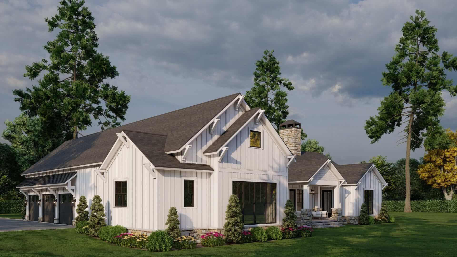Rear View of this 3-Bedroom,2849 Sq Ft Plan -193-1374