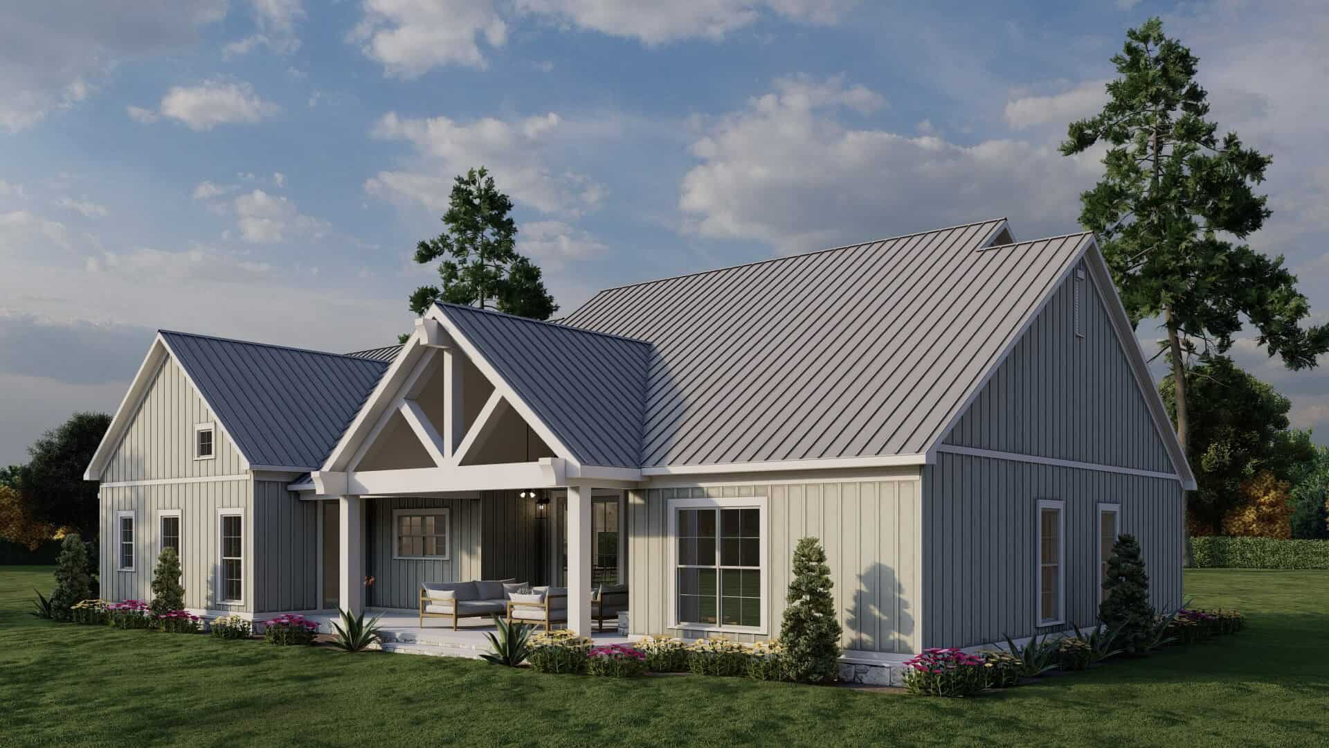 Rear View of this 4-Bedroom,2305 Sq Ft Plan -193-1375