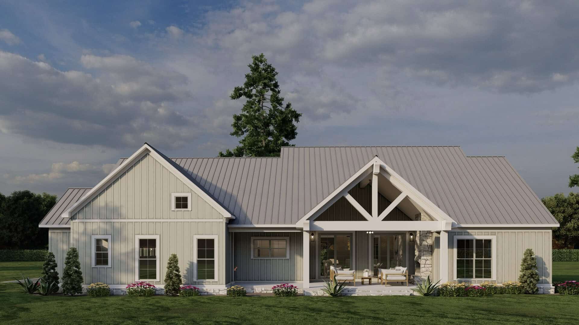 Rear View of this 4-Bedroom,2305 Sq Ft Plan -193-1375