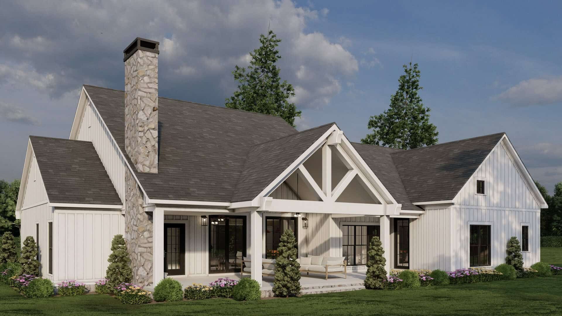 Rear View of this 3-Bedroom,2153 Sq Ft Plan -193-1376