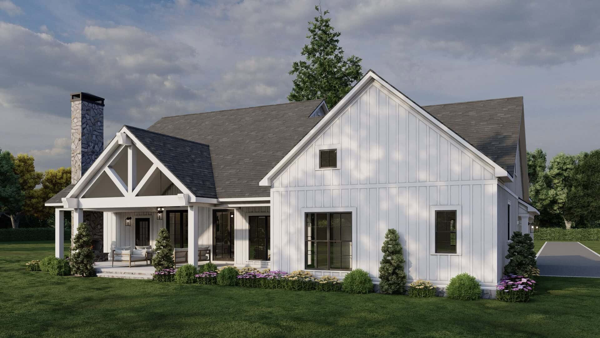 Rear View of this 3-Bedroom,2153 Sq Ft Plan -193-1376