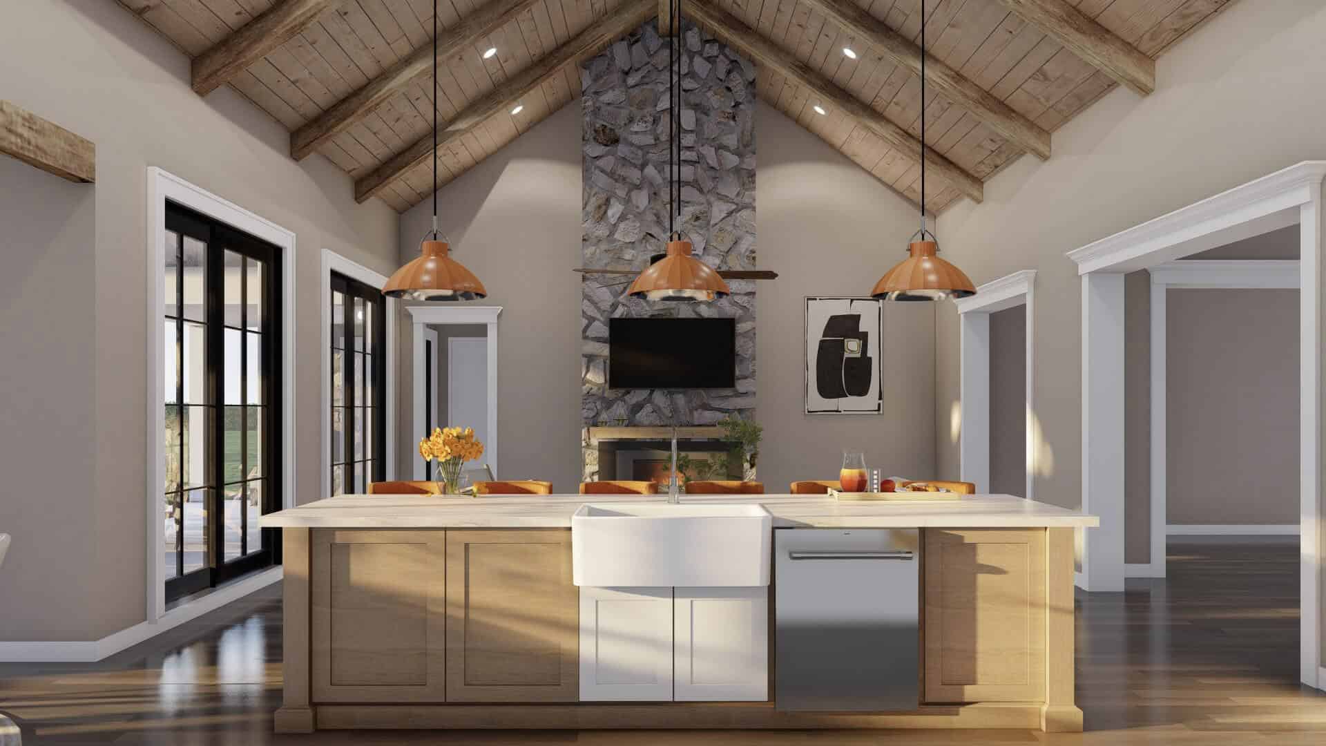Kitchen: Kitchen Island of this 3-Bedroom,2153 Sq Ft Plan -193-1376
