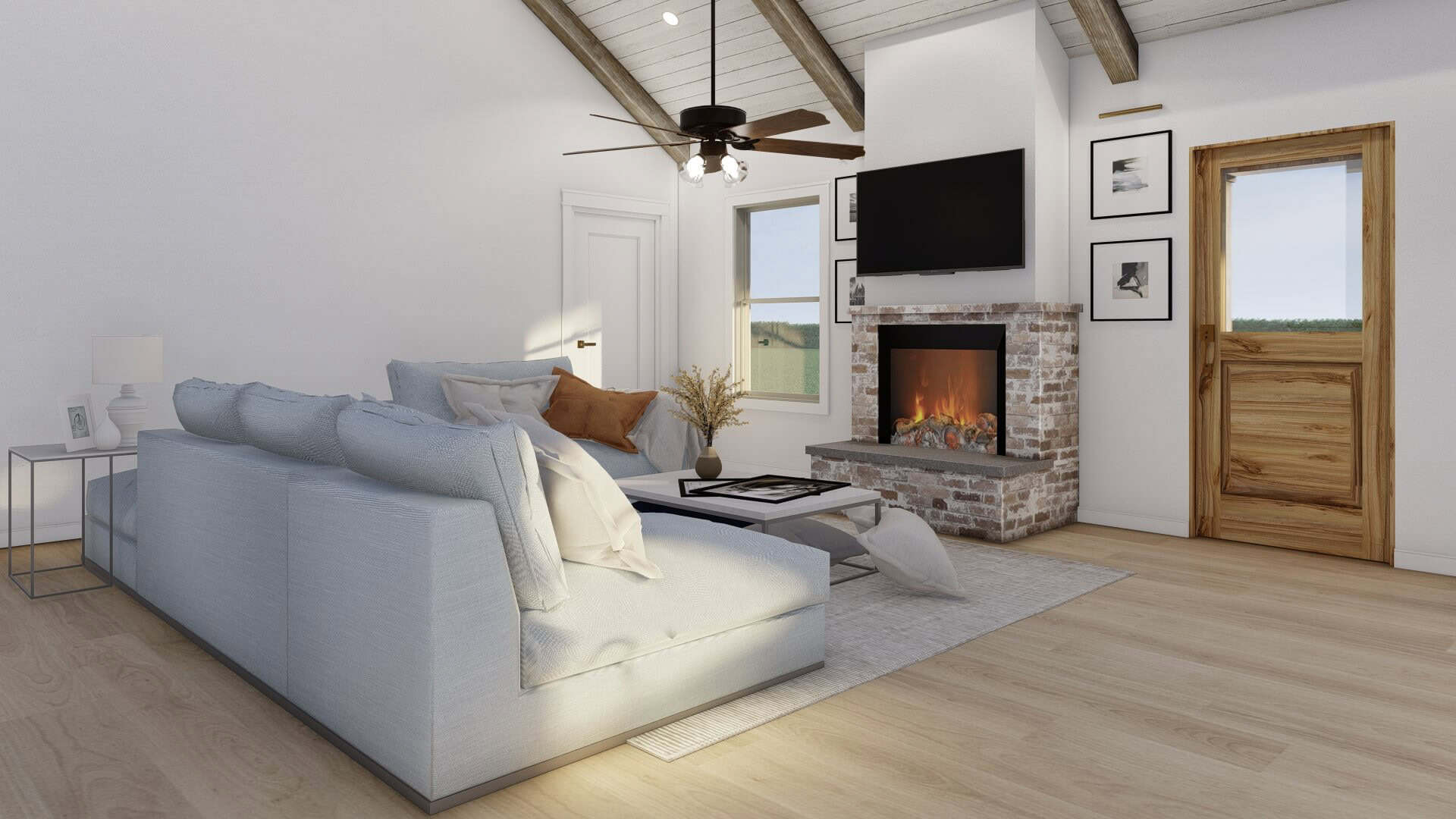 Great Room: Fireplace of this 3-Bedroom,2606 Sq Ft Plan -193-1377