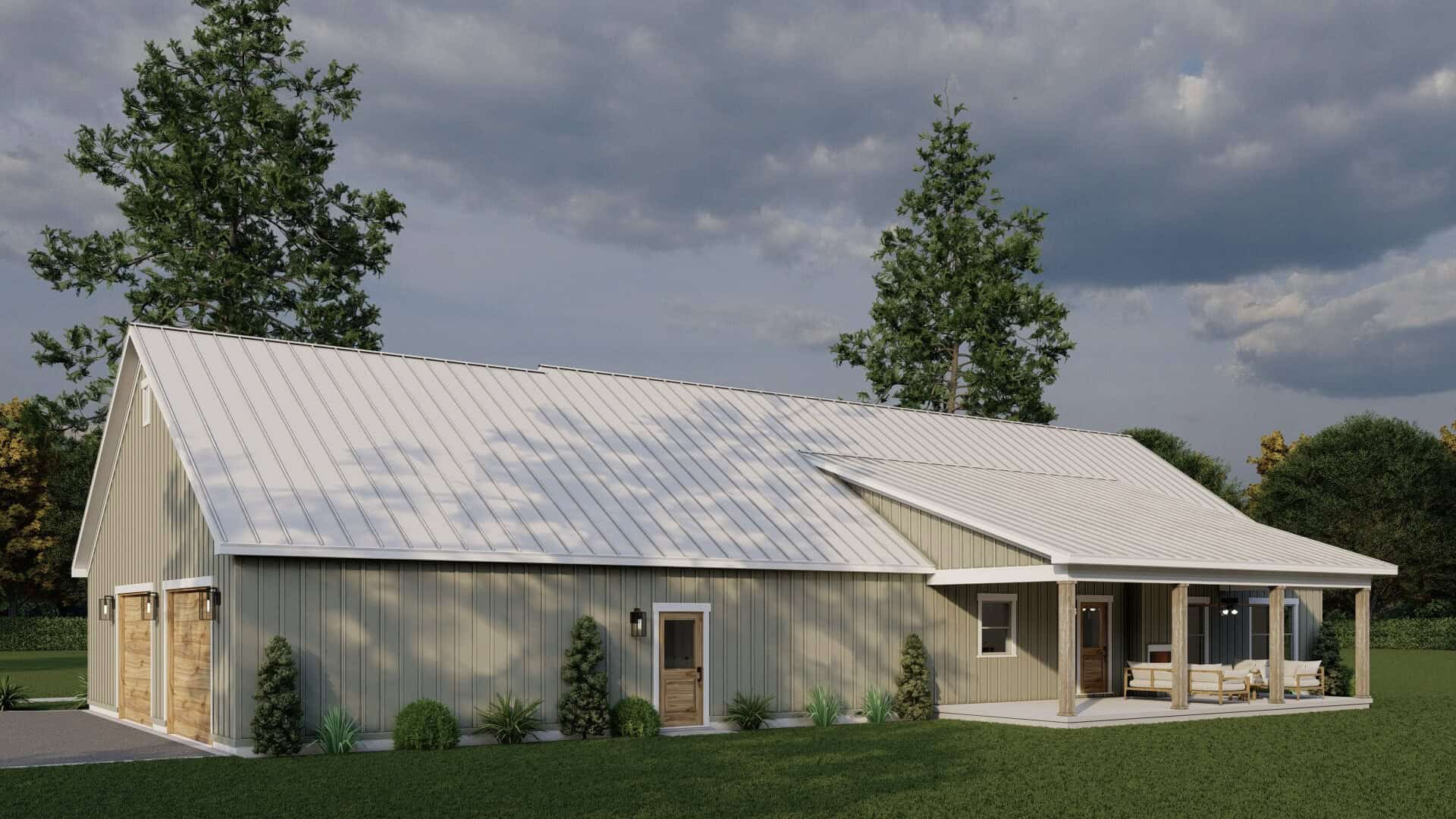 Rear View of this 3-Bedroom,2606 Sq Ft Plan -193-1377