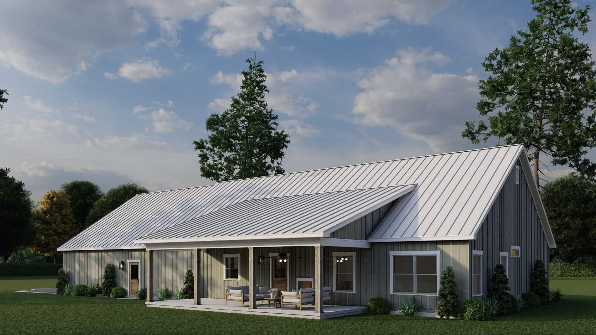 Rear View of this 3-Bedroom,2606 Sq Ft Plan -193-1377