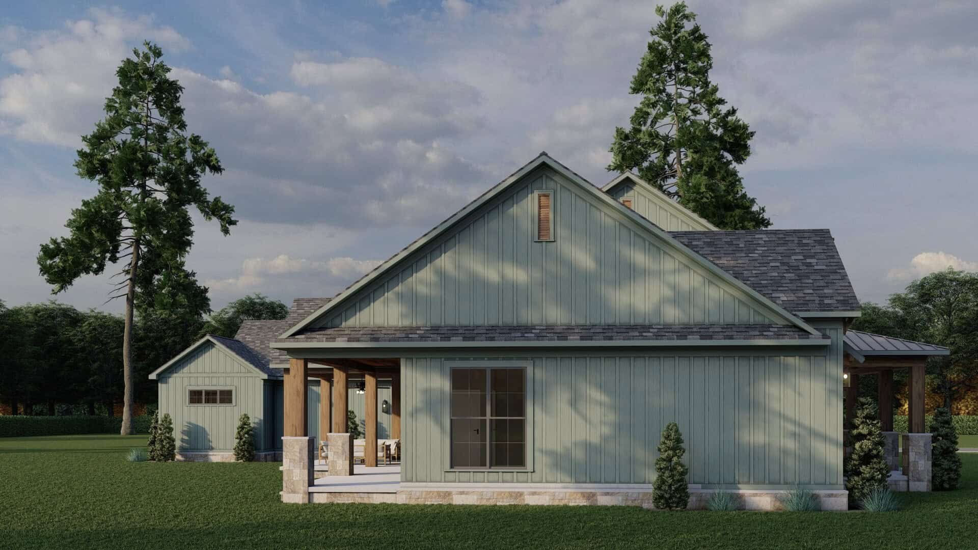 Left Side View of this 3-Bedroom,2716 Sq Ft Plan -193-1378
