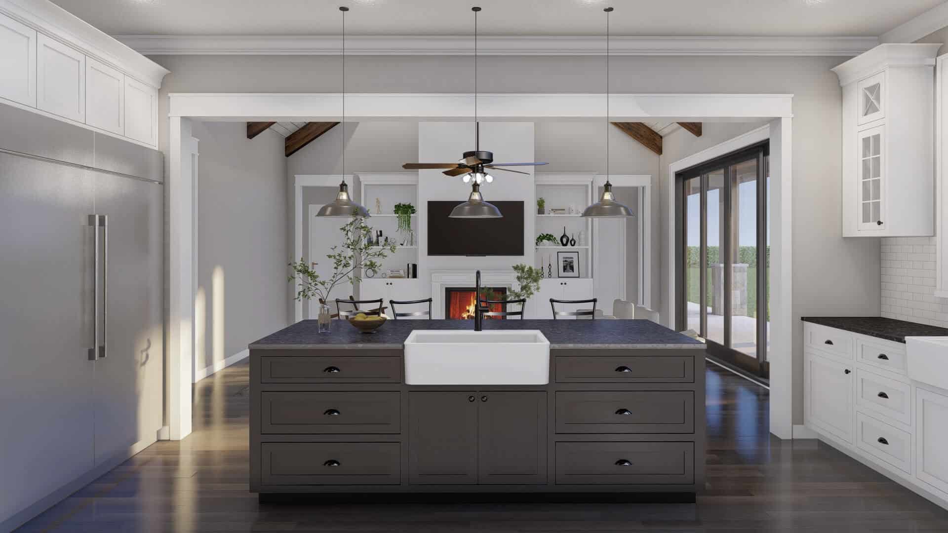 Kitchen: Kitchen Island of this 3-Bedroom,2716 Sq Ft Plan -193-1378
