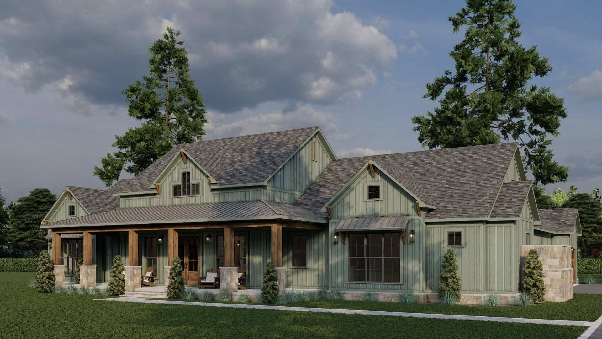 Right Side View of this 3-Bedroom,2716 Sq Ft Plan -193-1378
