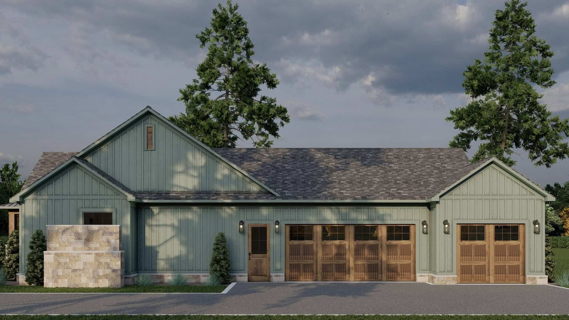 Right Side View of this 3-Bedroom,2716 Sq Ft Plan -193-1378