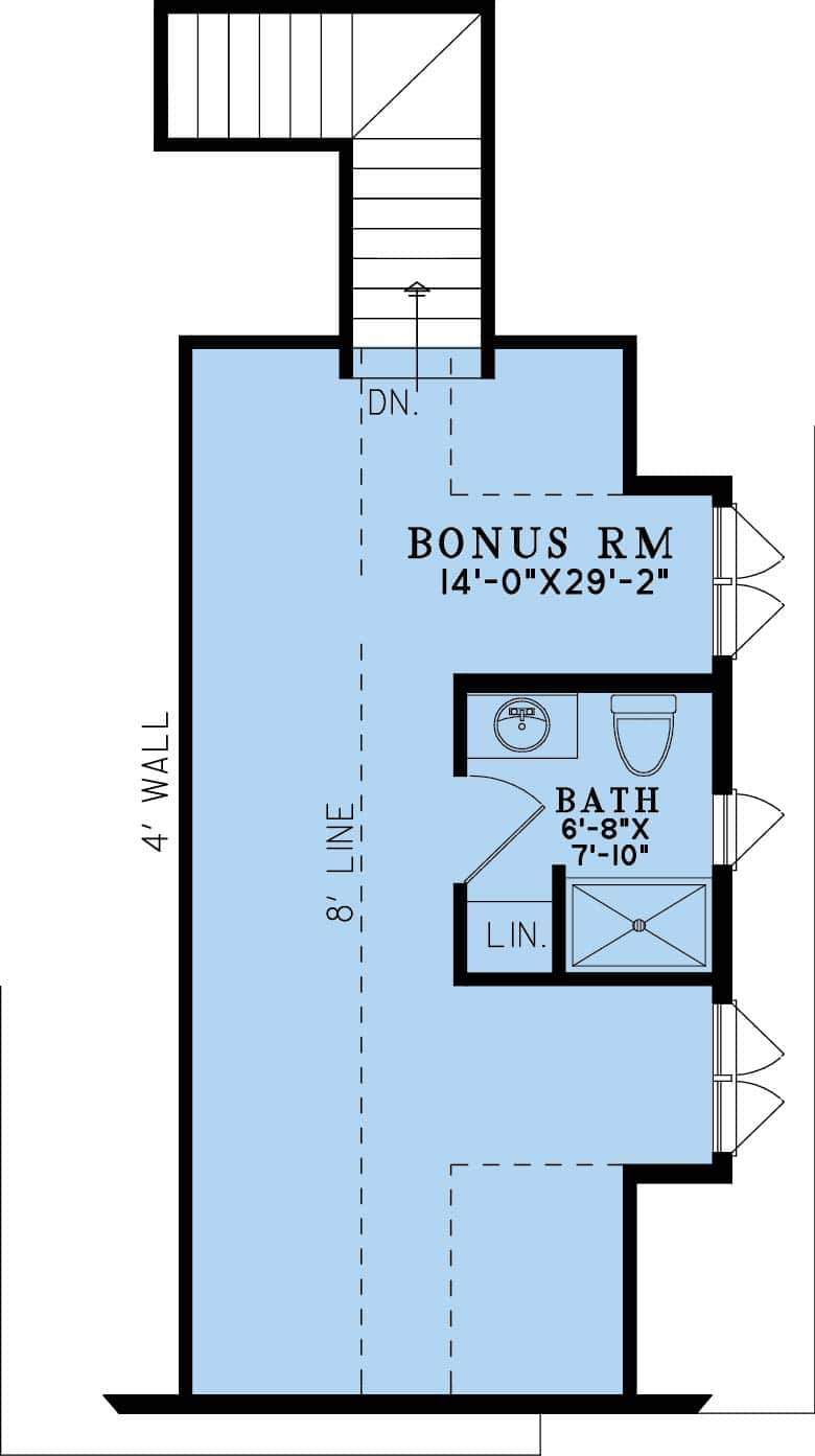 Bonus Room of Rustic Plan #193-1379