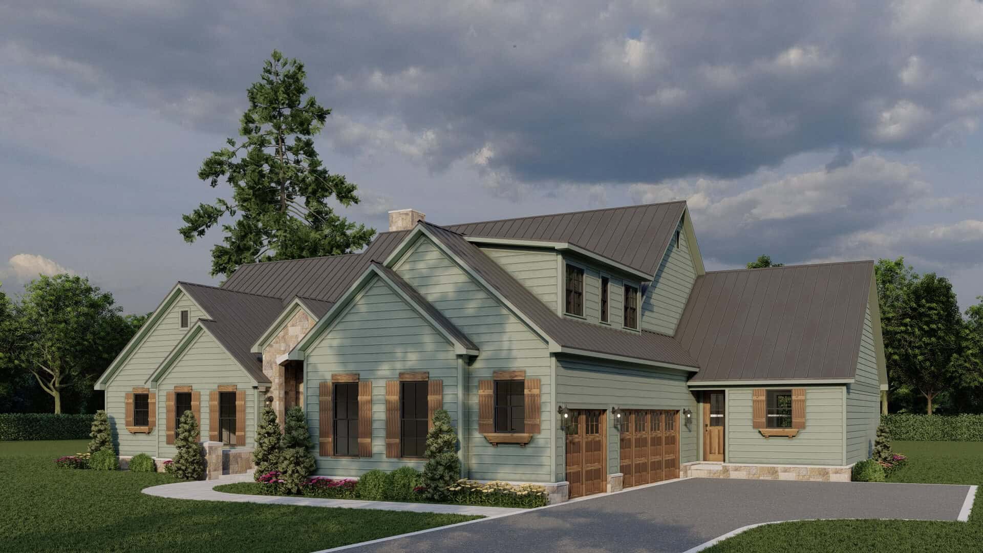 Right Side View of this 5-Bedroom,3049 Sq Ft Plan -193-1379
