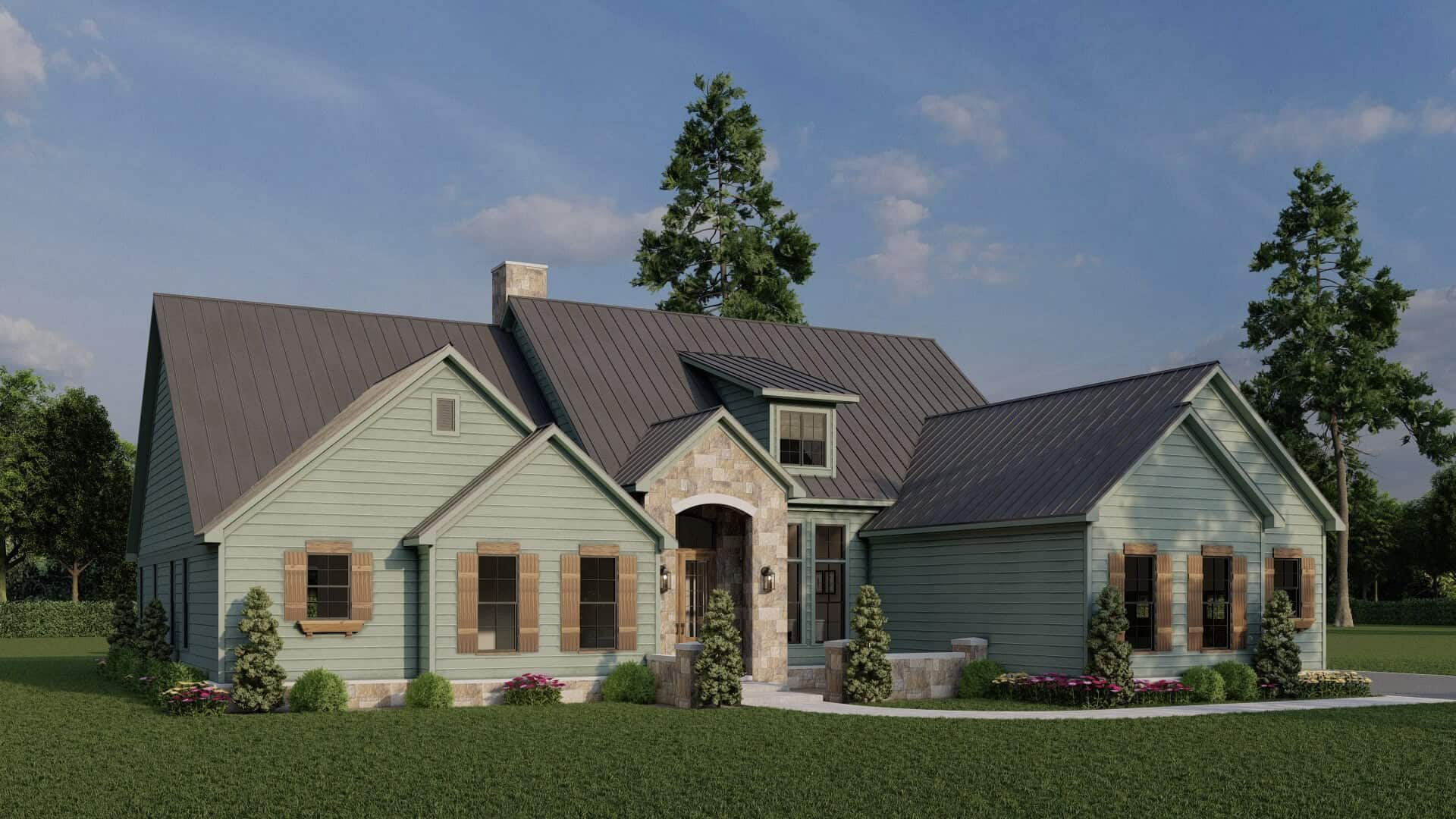 Left Side View of this 5-Bedroom,3049 Sq Ft Plan -193-1379