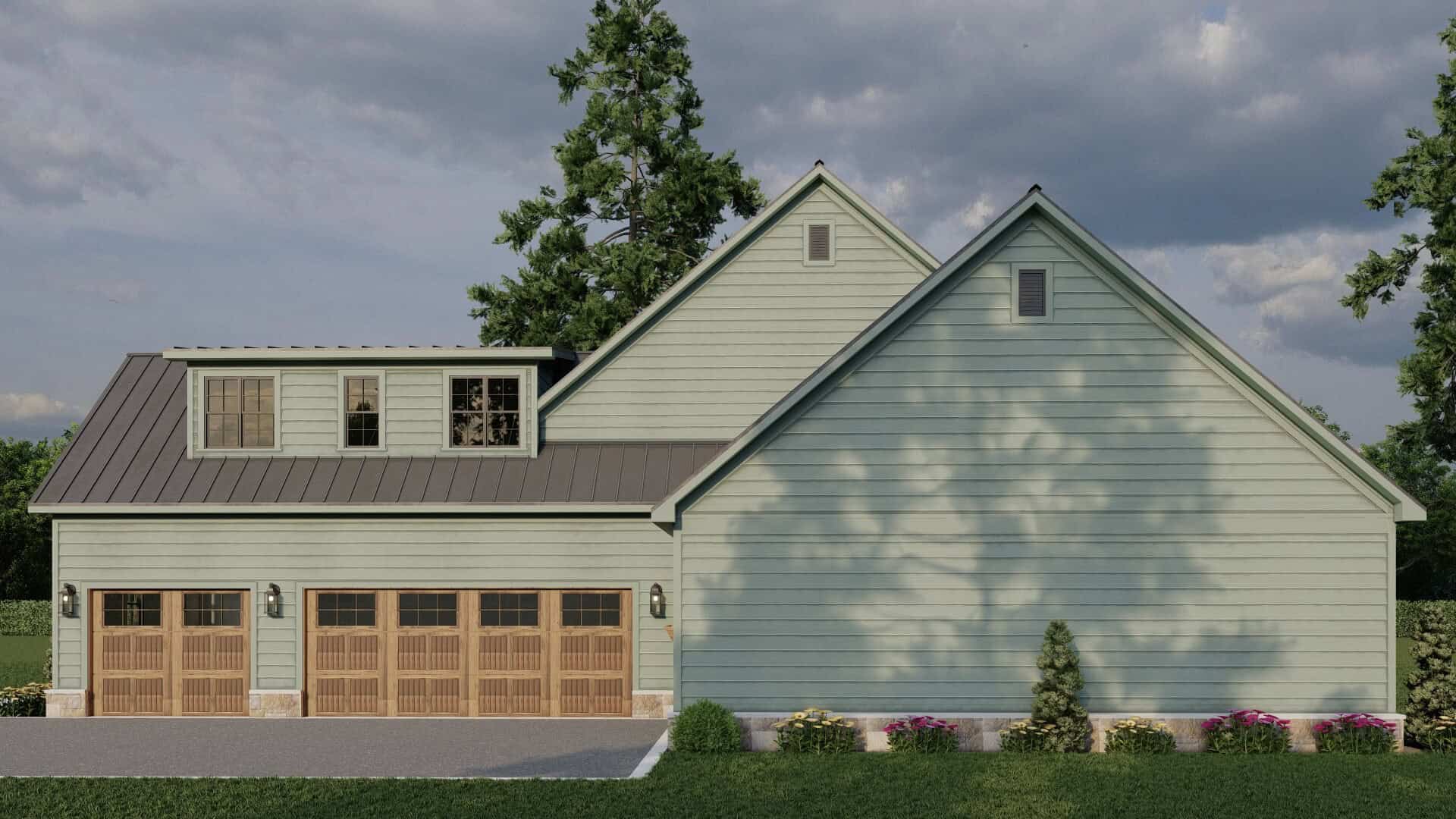 Right Side View of this 5-Bedroom,3049 Sq Ft Plan -193-1379