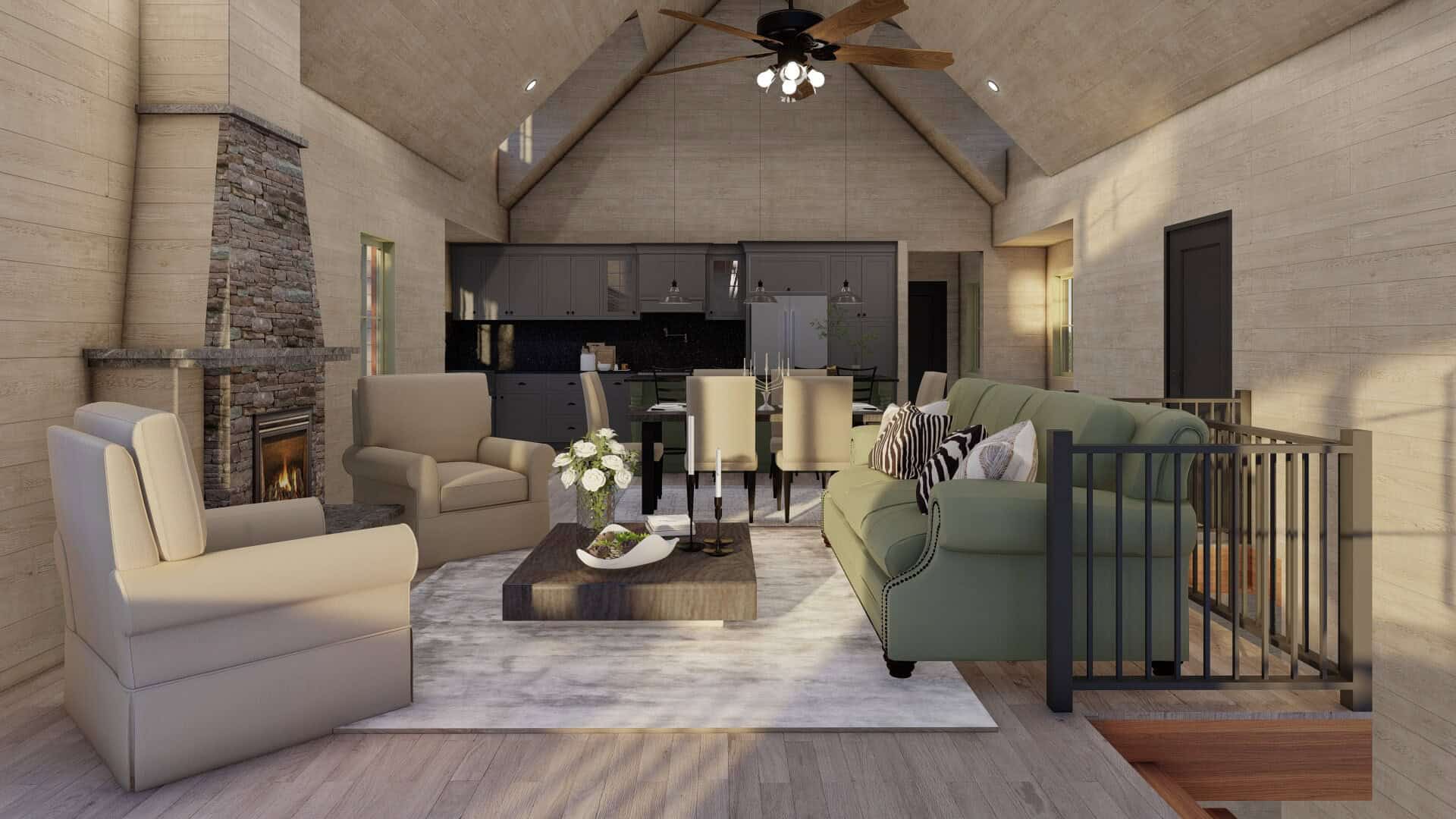 Great Room of this 1-Bedroom,1191 Sq Ft Plan -193-1380