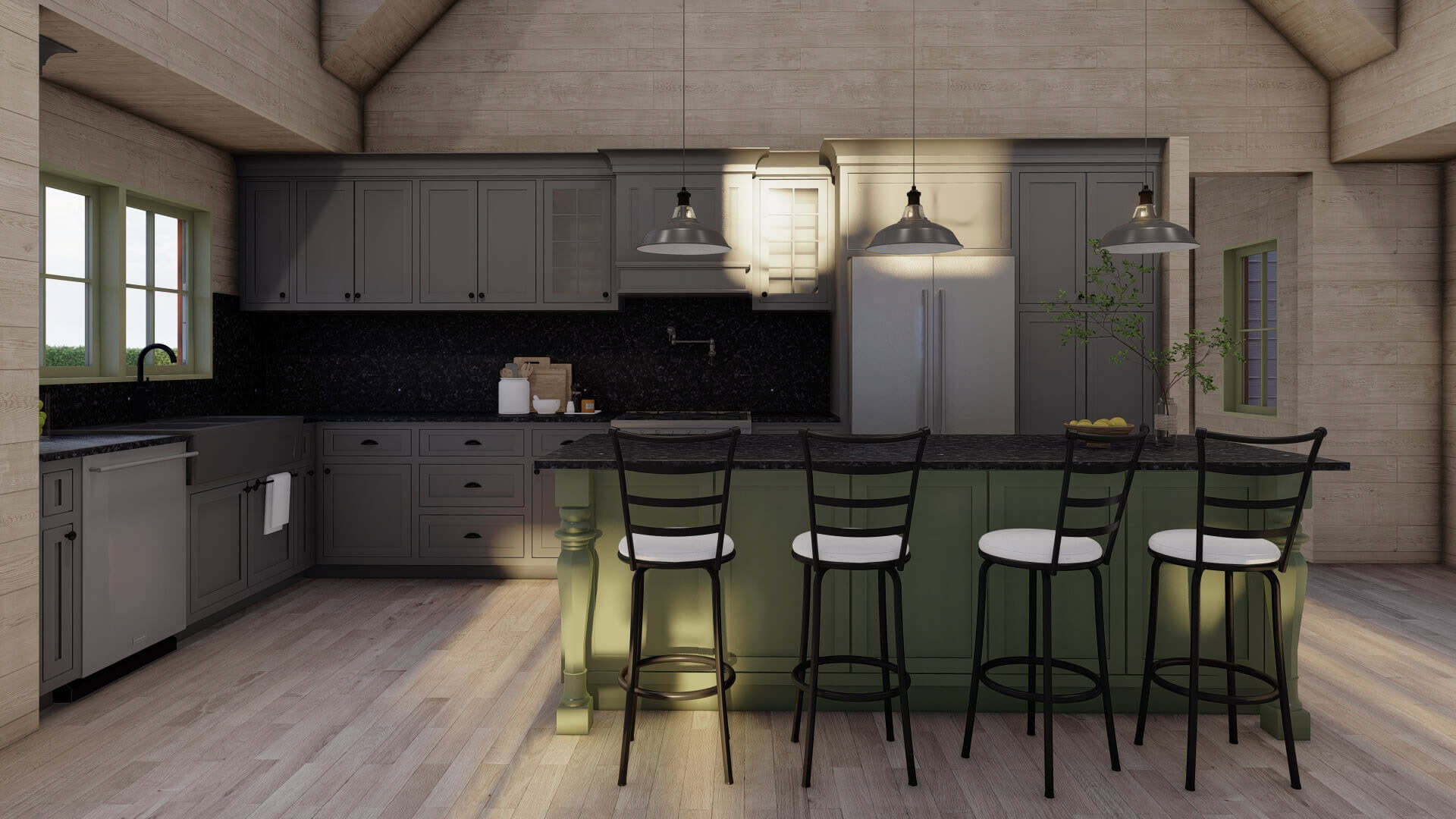 Kitchen: Kitchen Island of this 1-Bedroom,1191 Sq Ft Plan -193-1380