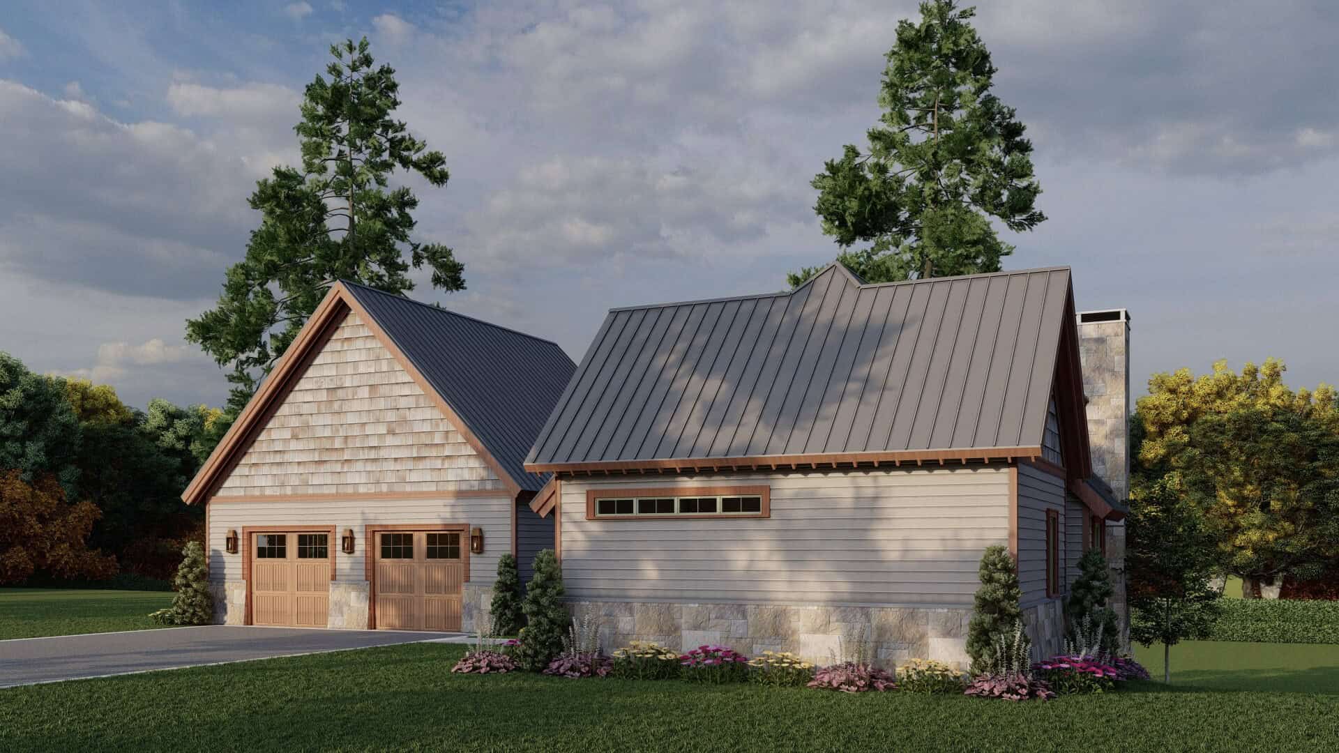 Right Side View of this 1-Bedroom,1191 Sq Ft Plan -193-1380
