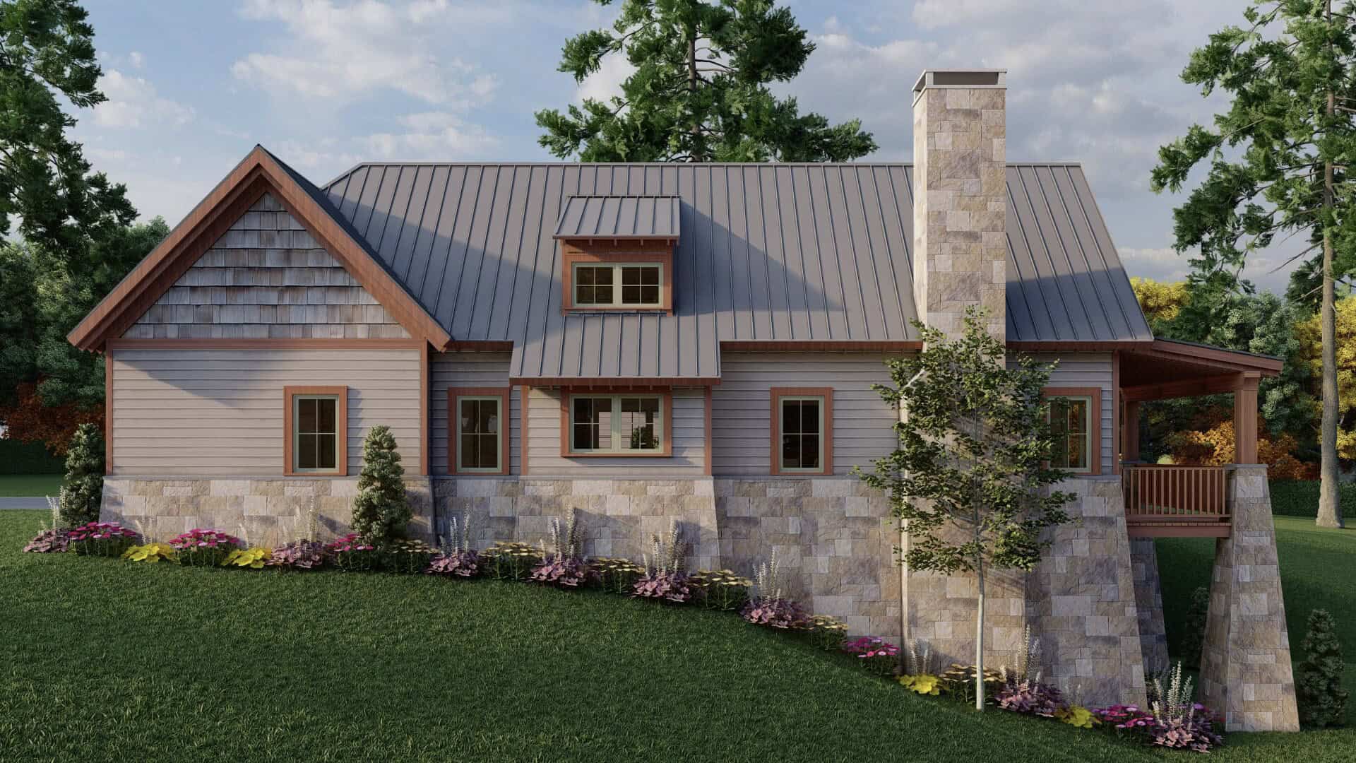 Right Side View of this 1-Bedroom,1191 Sq Ft Plan -193-1380