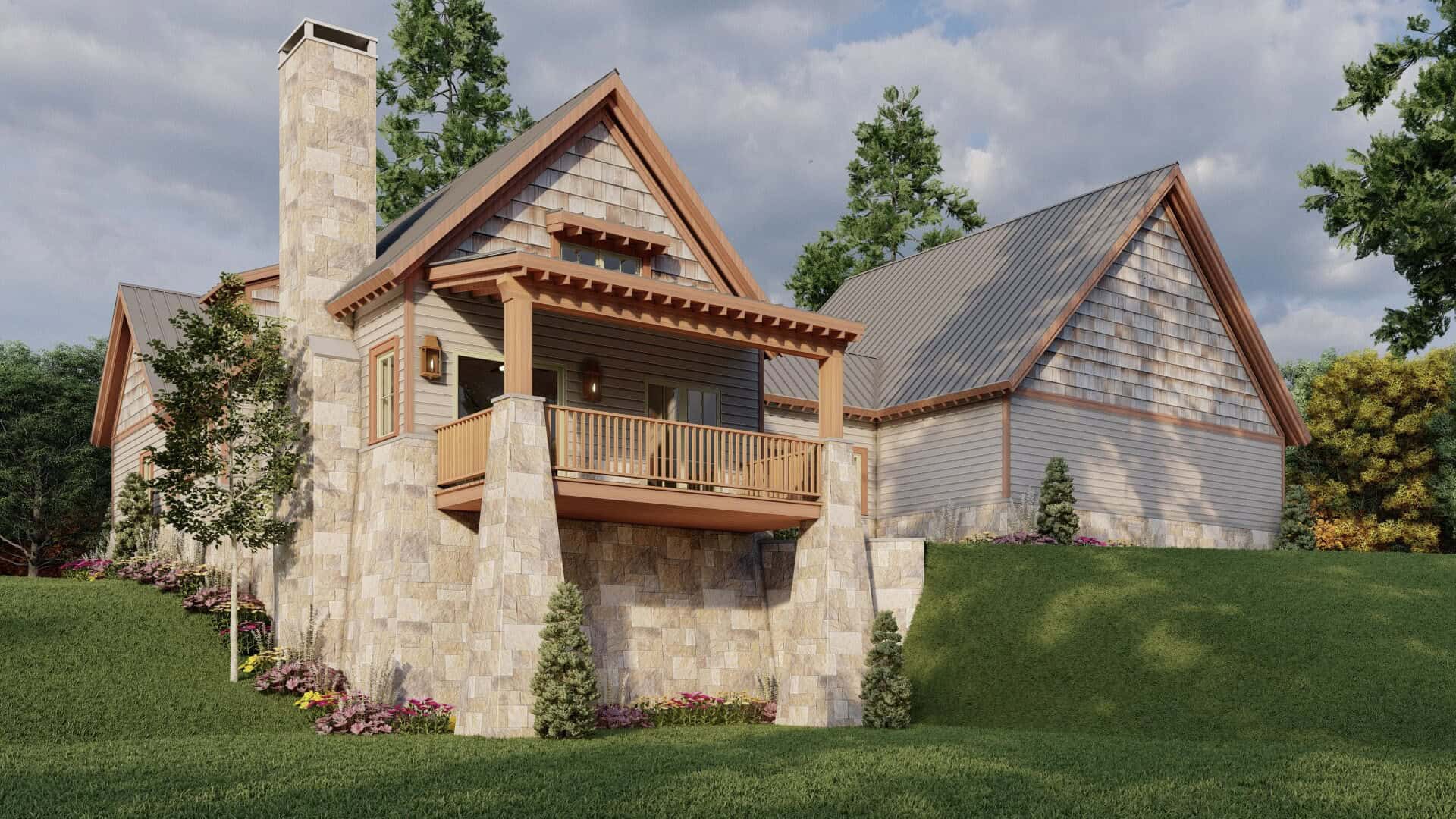 Rear View of this 1-Bedroom,1191 Sq Ft Plan -193-1380
