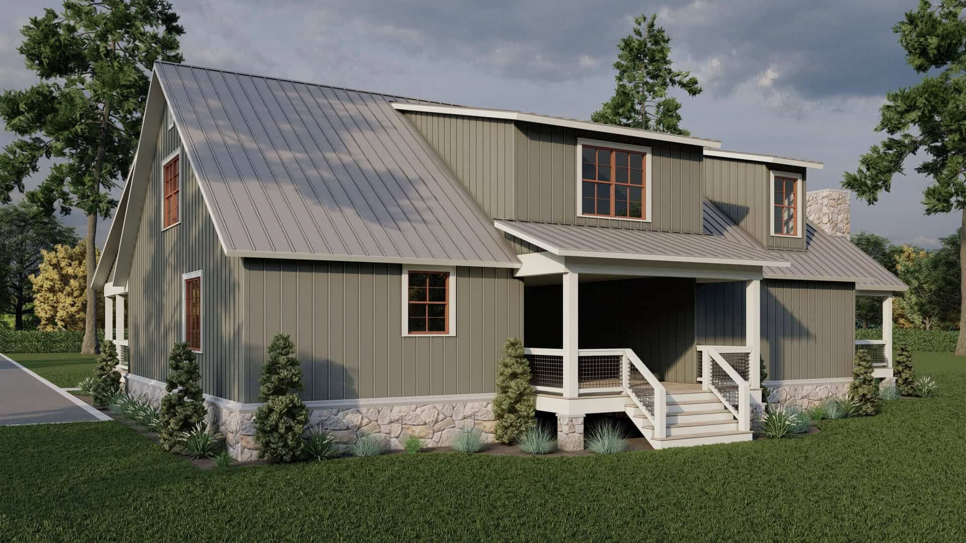 Rear View of this 3-Bedroom,2830 Sq Ft Plan -193-1381